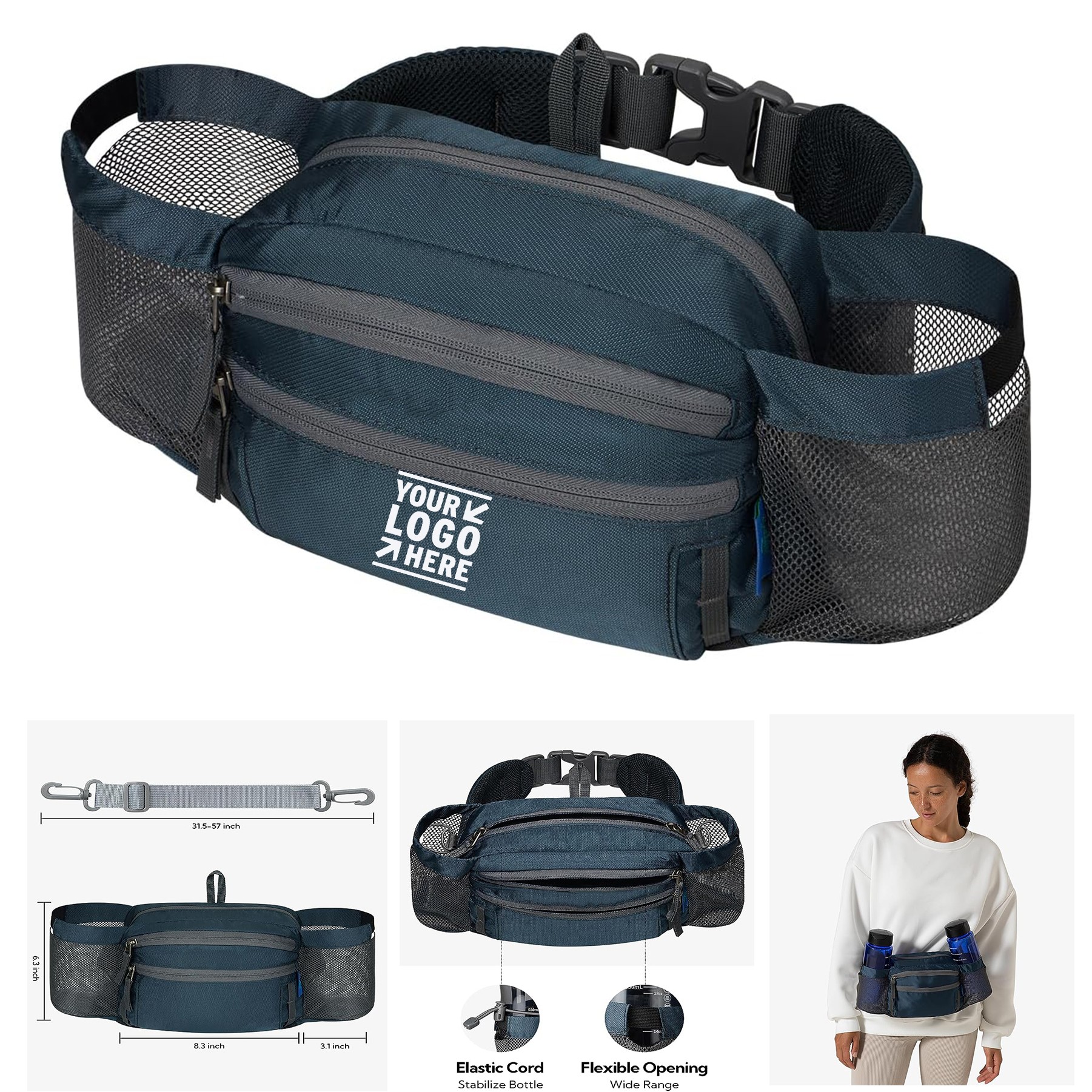 Lumbar Belt With Two Water Bottle Holders 3