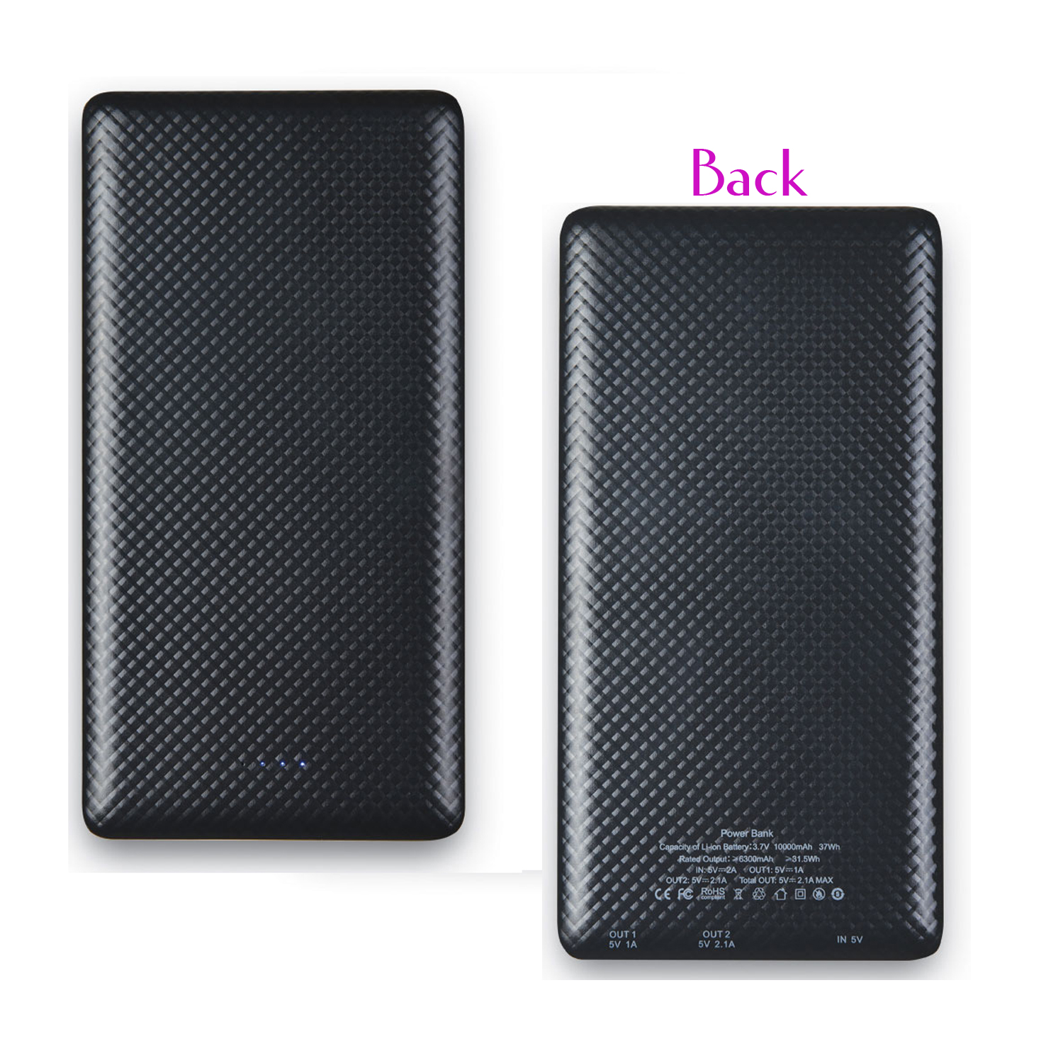 Sleek II Portable 10,000 mAh Power Bank w/LED Status 2