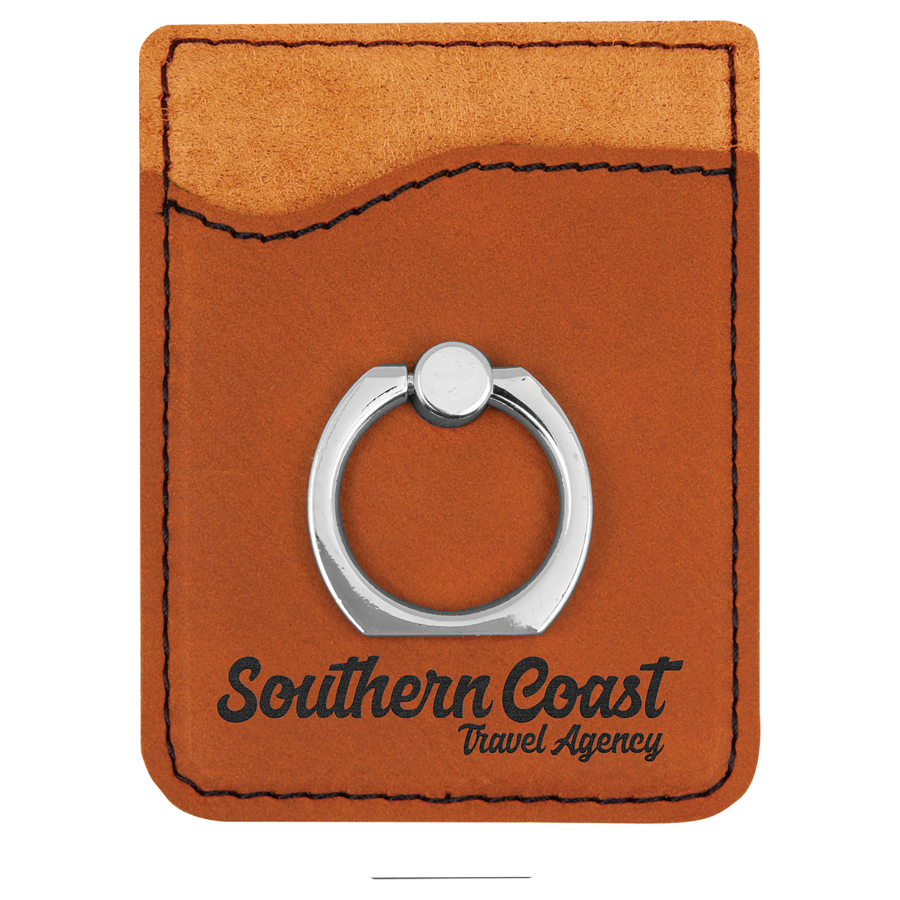 Rawhide Leatherette Phone Wallet with Silver Ring 2
