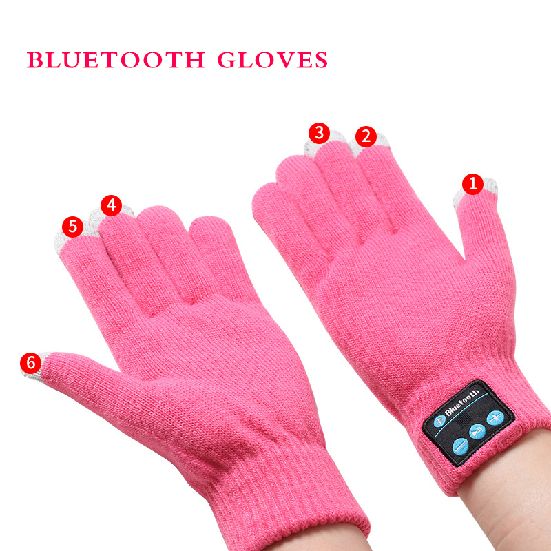 100% Acrylic Gloves With Touchscreen Function And Bluetooth