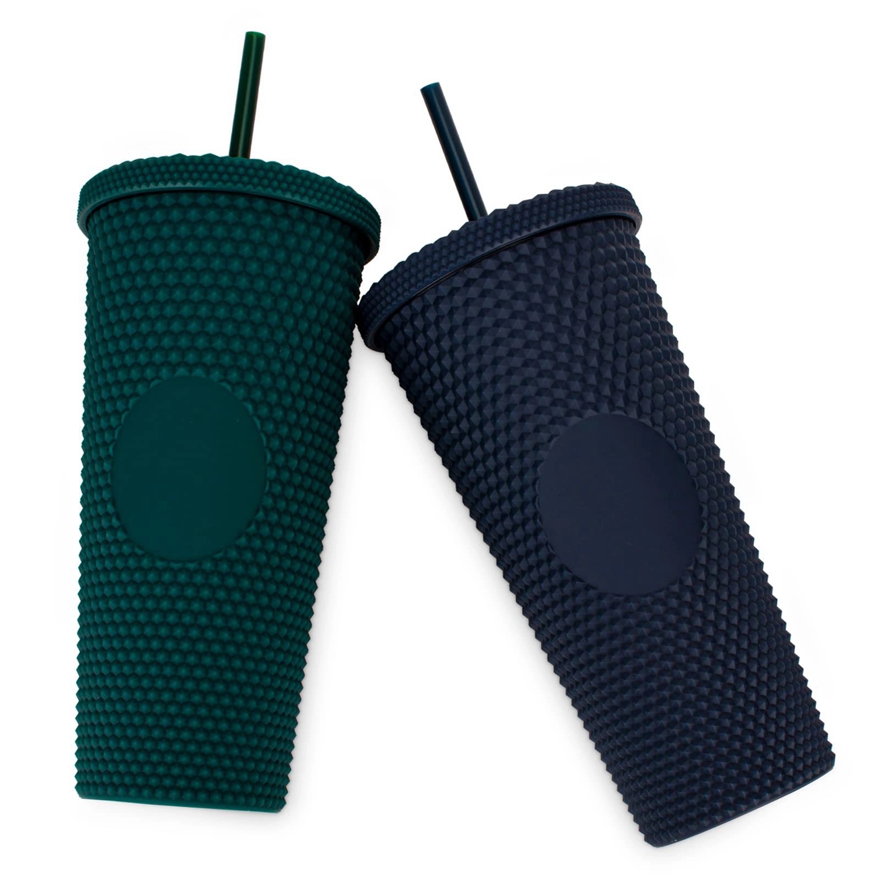 24 Oz. Plastic Matte Double Wall Tumbler with Straw 4