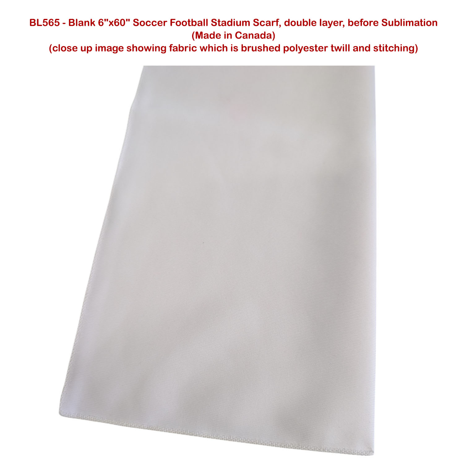 48 Hr Quick Ship - Sublimated Soccer Football Stadium Scarves, 6x60, Sublimated edge to edge 2 sides 8