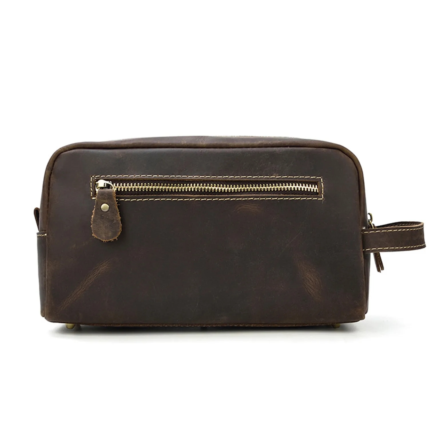 Toilet Genuine Leather Large Capacity Storage Bag 7