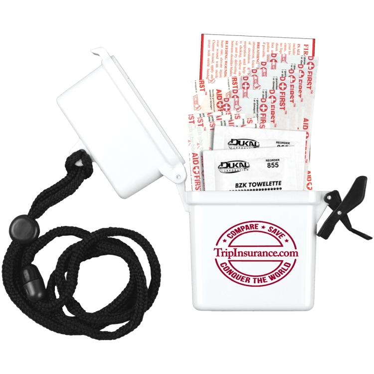 "EZ CARRY KIT 3" 13 Piece First Aid Kit Thirteen Components Inserted Into Hard Plastic Hinged Top Wa 5