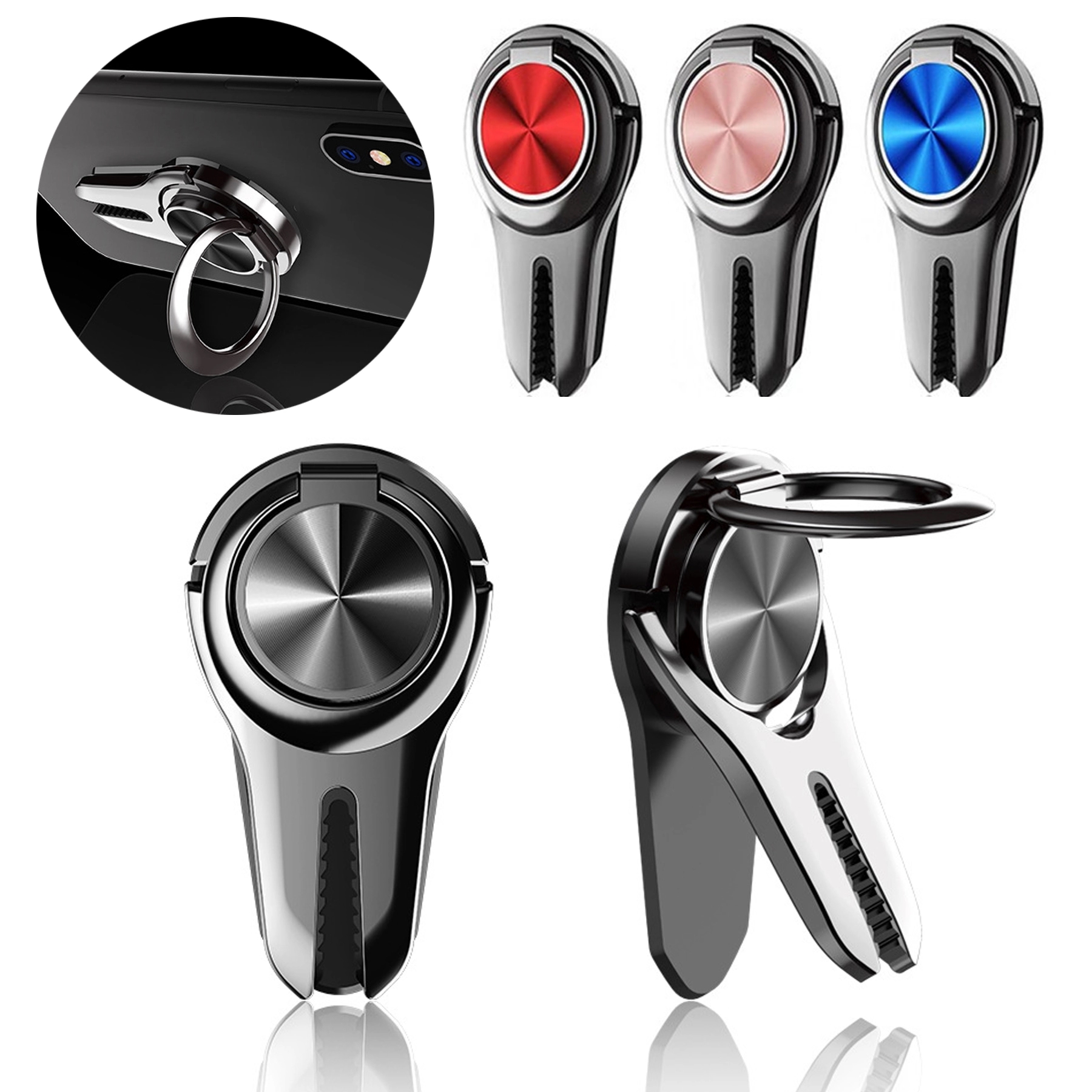 Ring Holder Stand Car Phone Mount 360 Degree Rotation 2