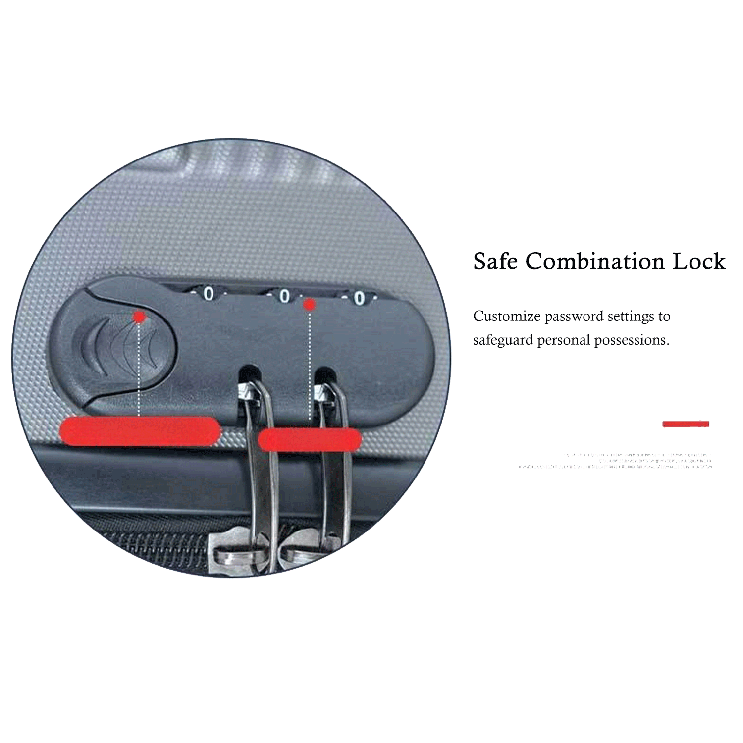 20 inch ABS Suitcase w/ a secure combination lock 14