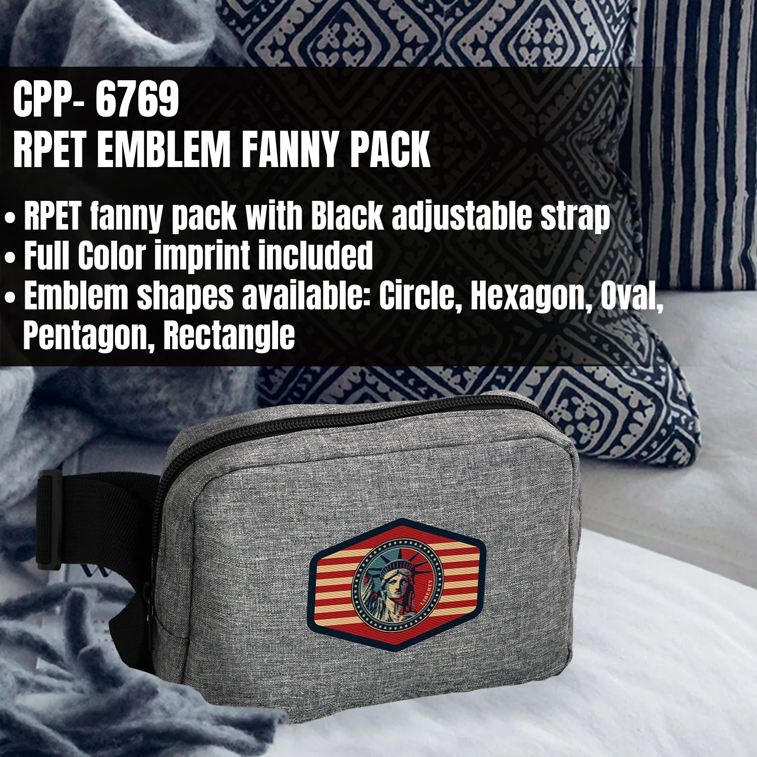 RECYCLED EMBLEM FANNY PACK 5