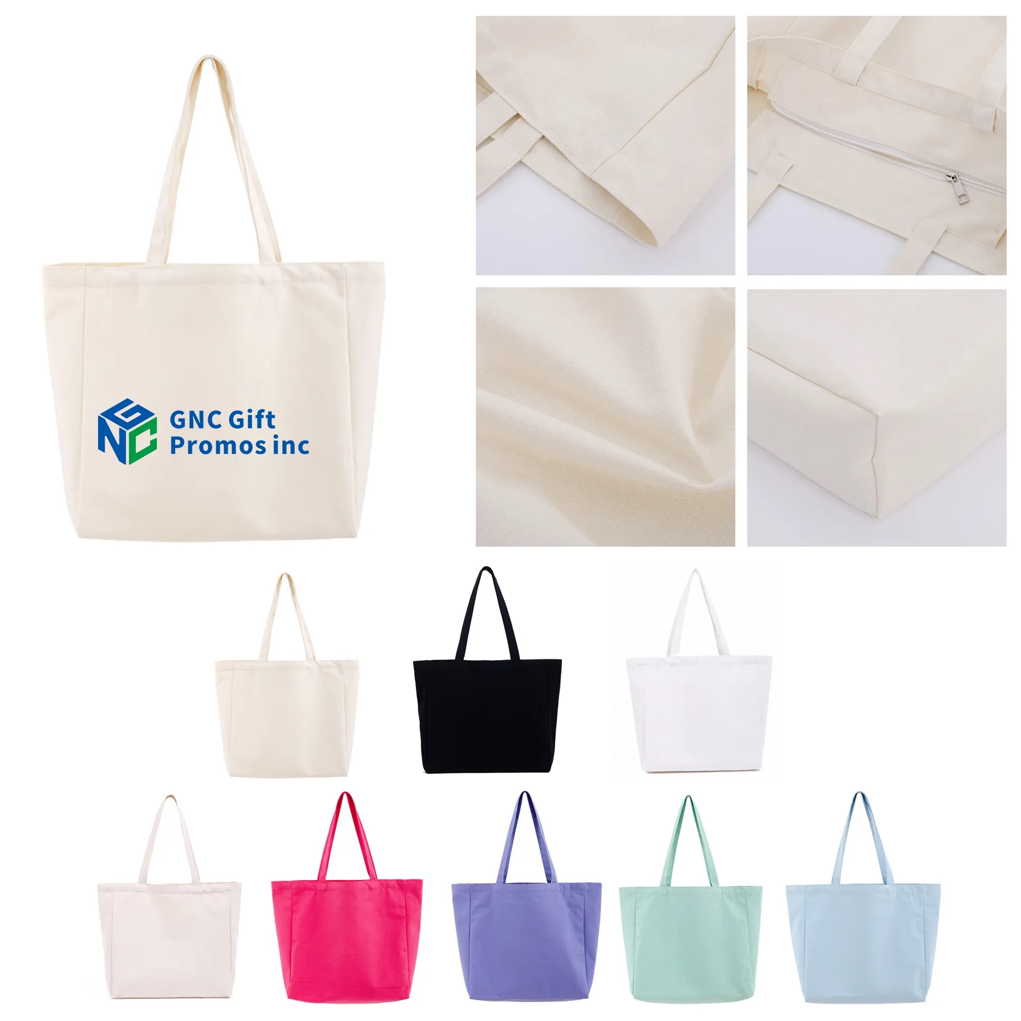 Reusable Heavy Duty Cotton Canvas Tote Bag 7