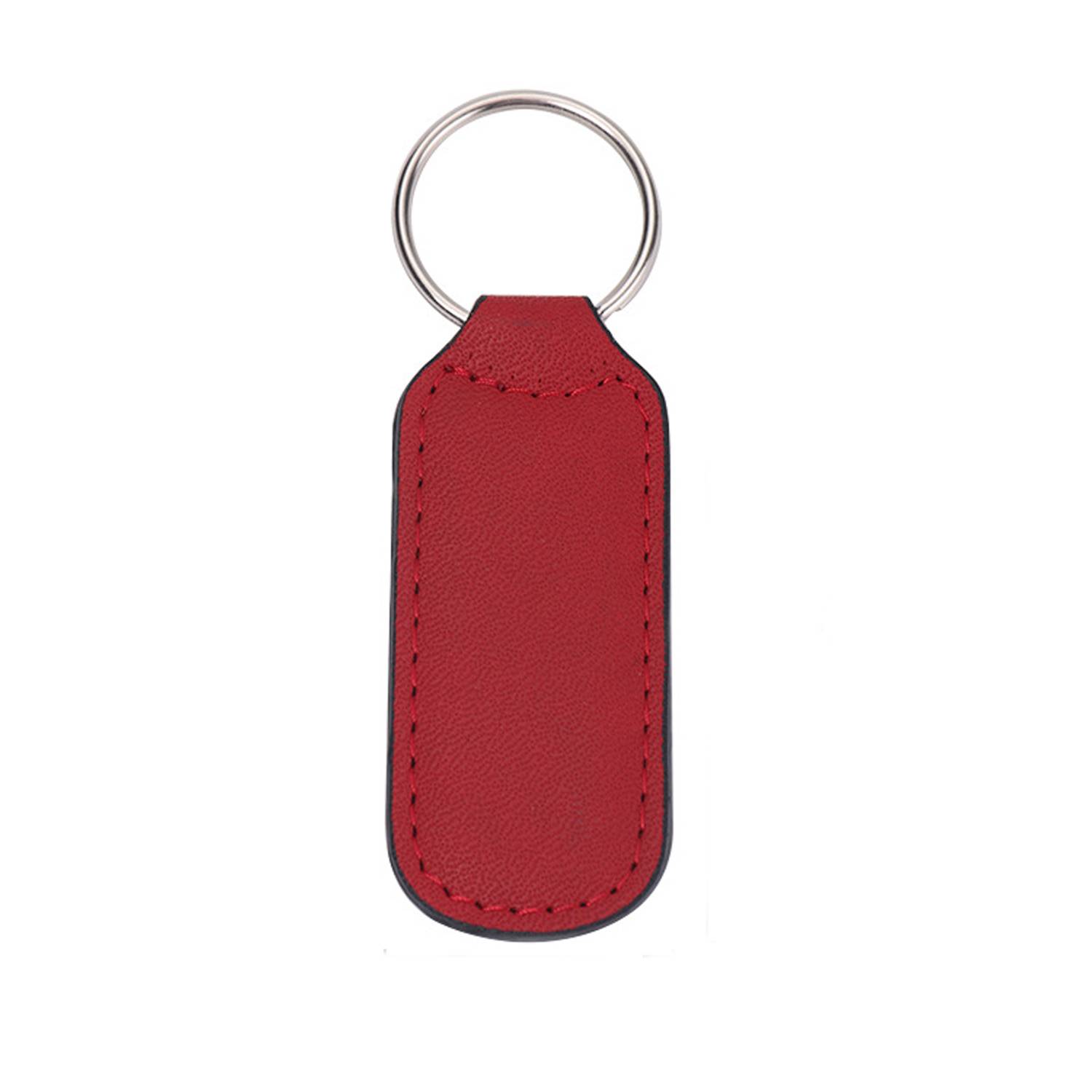 PU Leather Rectangle Keychain 5