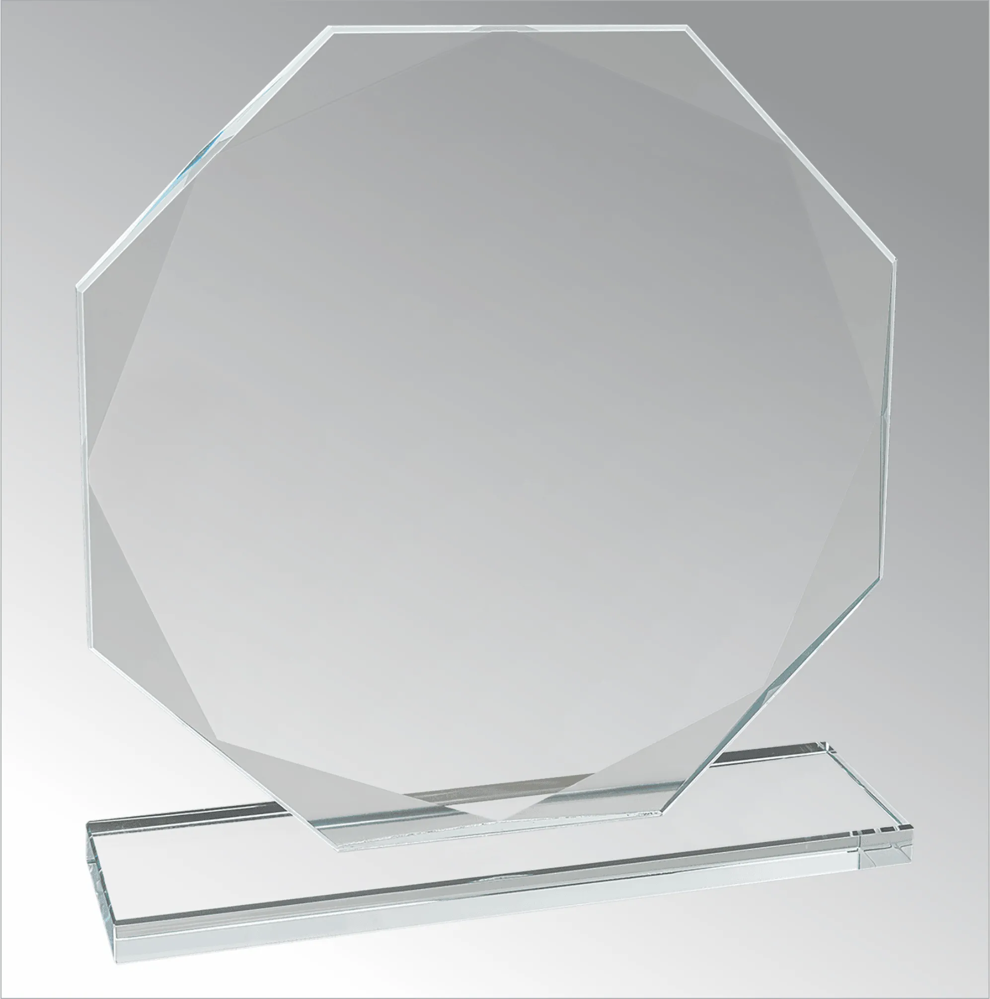 Octagon Clear Glass Award 15