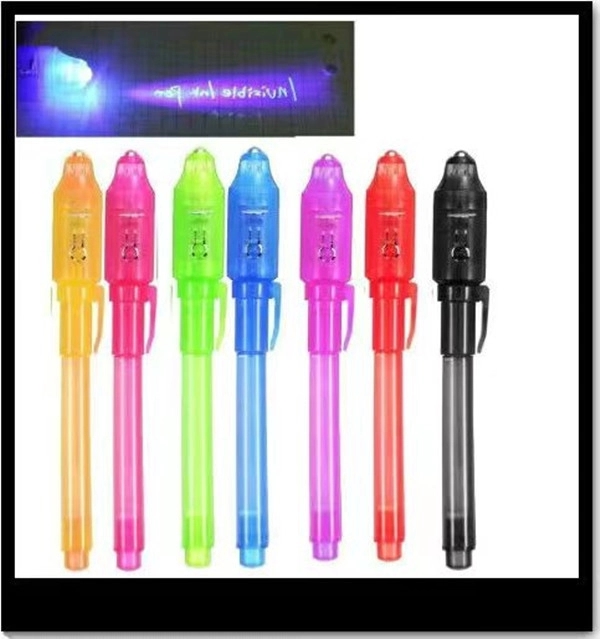 Funny Invisible Ink Pen With Uv Magic Marker 6
