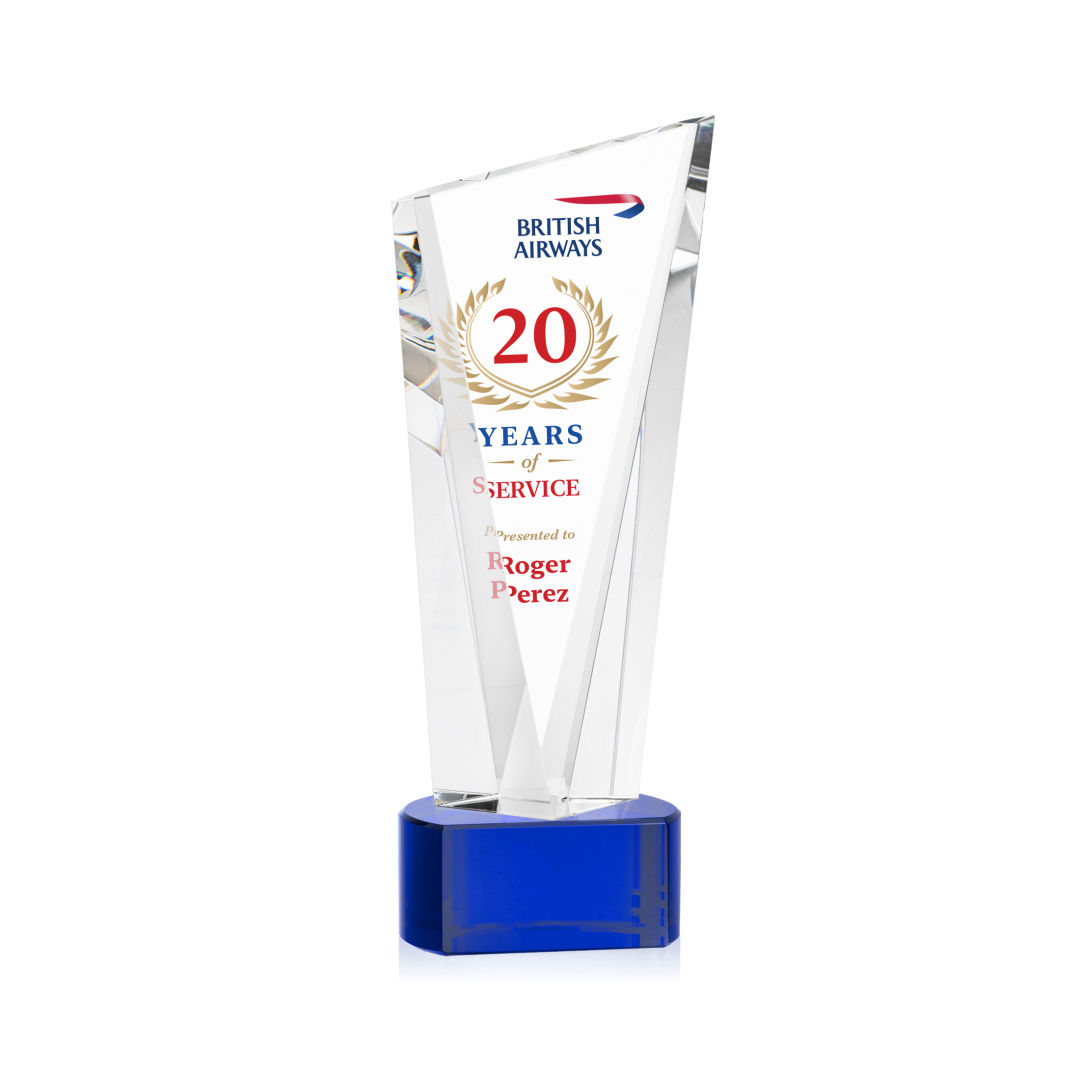 Plymouth VividPrint™ Award on Paragon Base - Blue 4