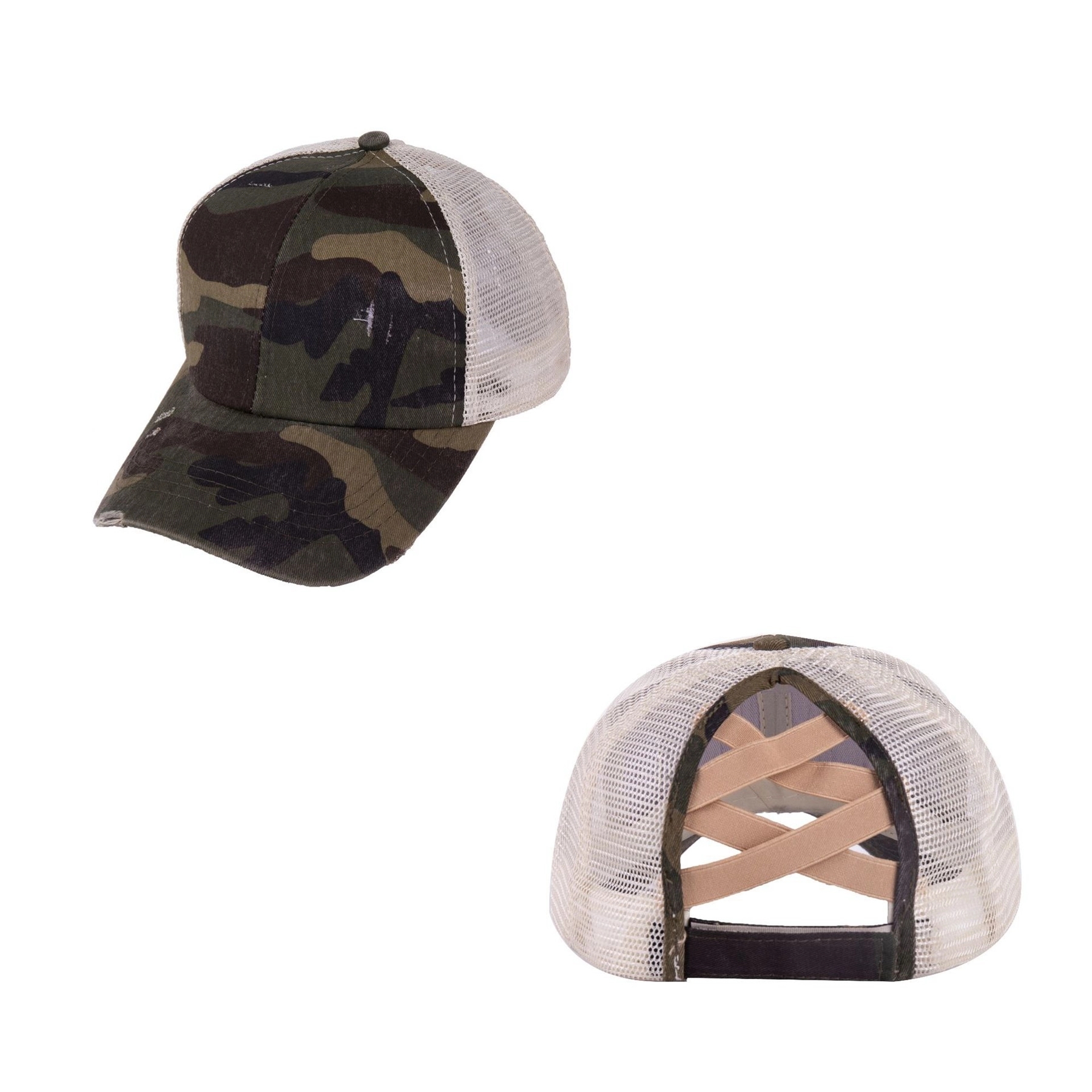 Ponytail Baseball Cap with Mesh 10