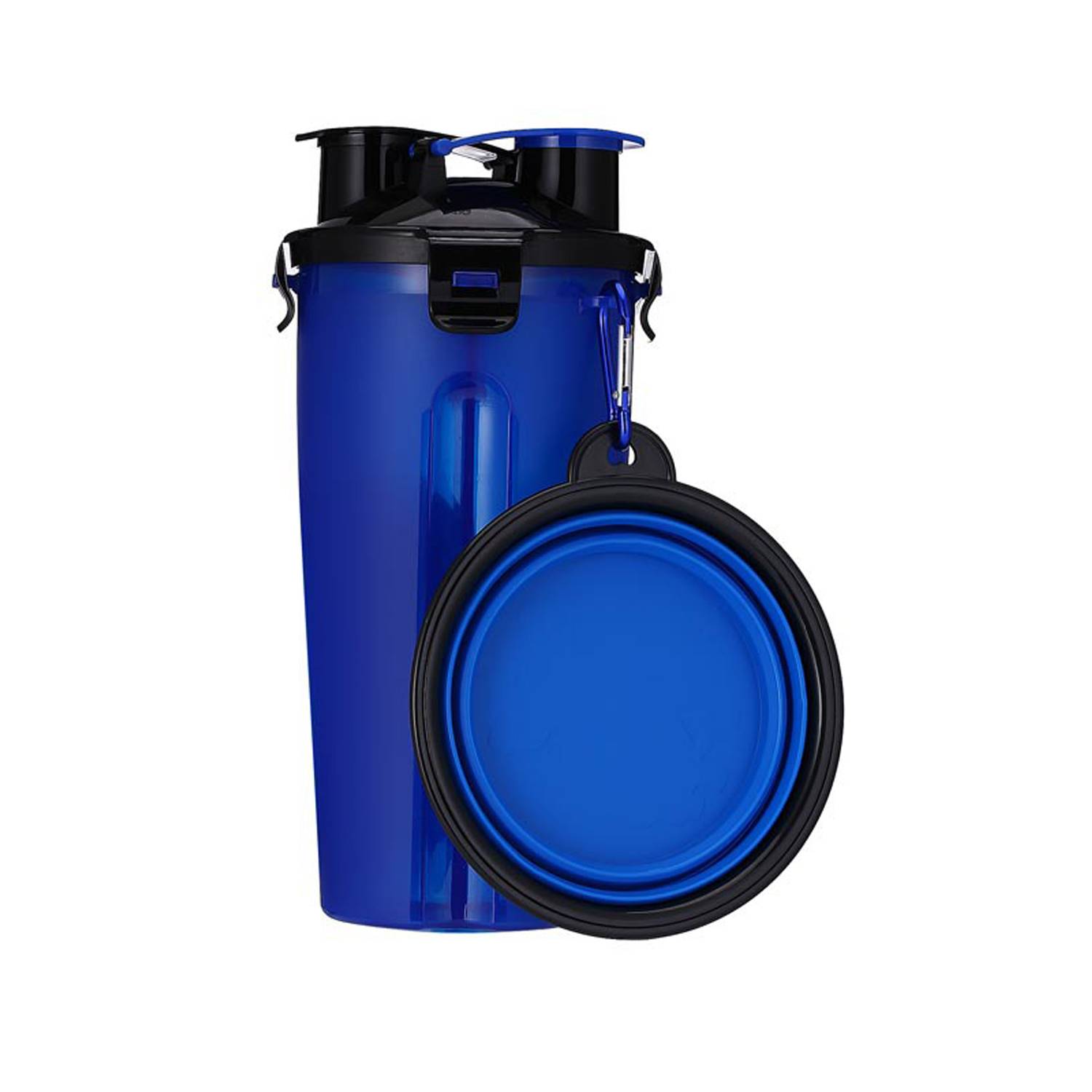 Dog Dual Chamber Bottle w/ Collapsible Bowl 7