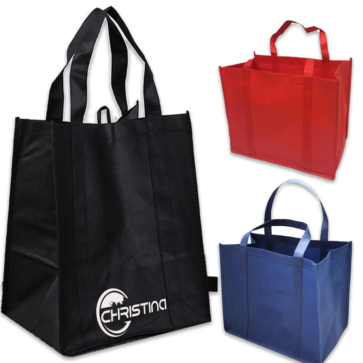 Vertical Style Foldable Reusable Groceries Bag With Handles 3