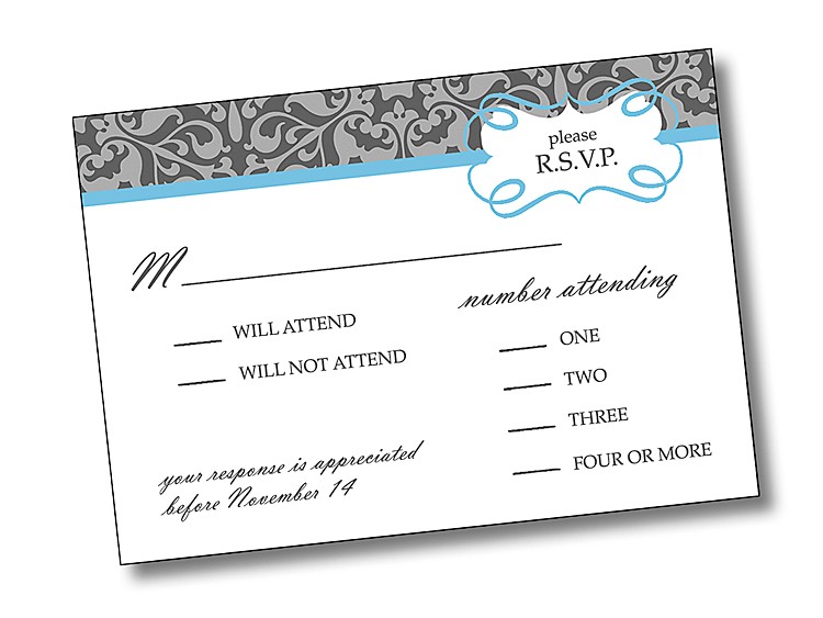 Wedding RSVP Card Flat - 3.5x5 - 10 pt. Coated Paper 2