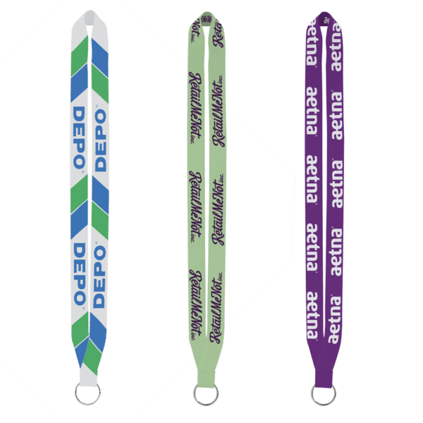 IMPORT Rush 3/4" Dye-Sublimated Lanyard Sewn Silver Metal Split-Ring 1