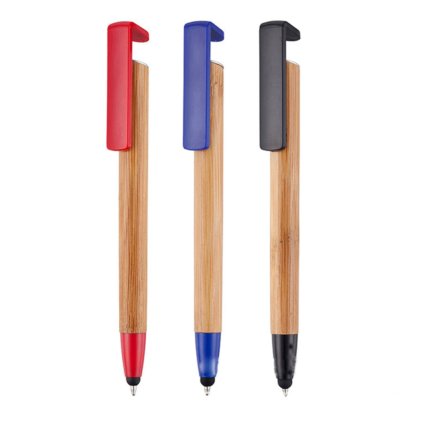 3-in-1 Bamboo Stand Touch Ballpoint Pen 3