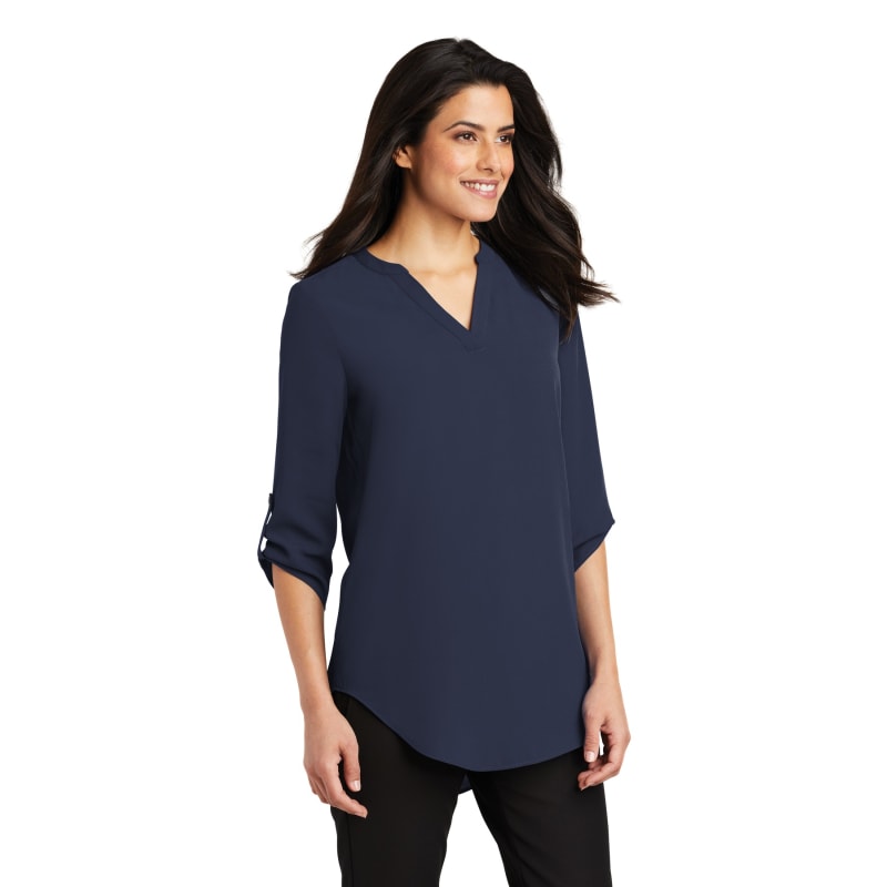 Port Authority Ladies 3/4-Sleeve Tunic Blouse. 49