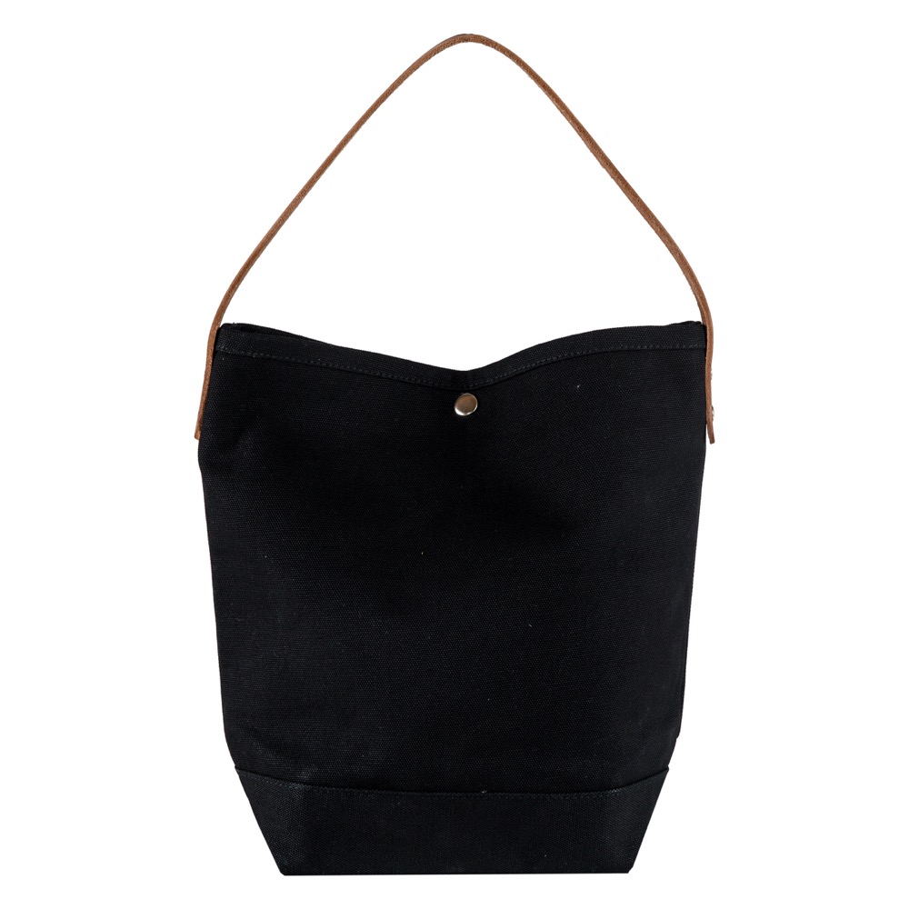 18 Oz. Super Heavy Canvas Bucket Tote w/Leather Handle 14