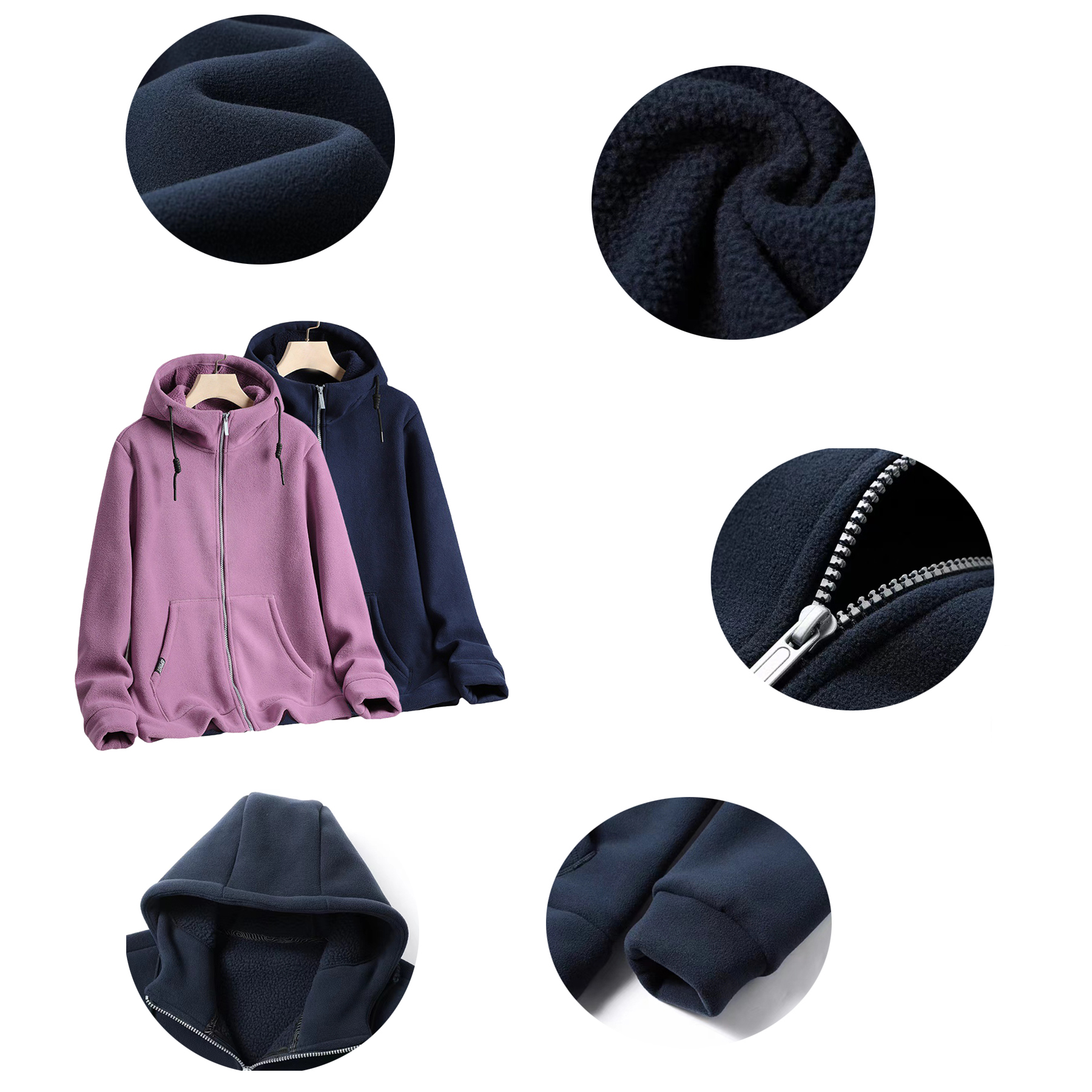 Hooded Full-Zip Fleece Jacket 8