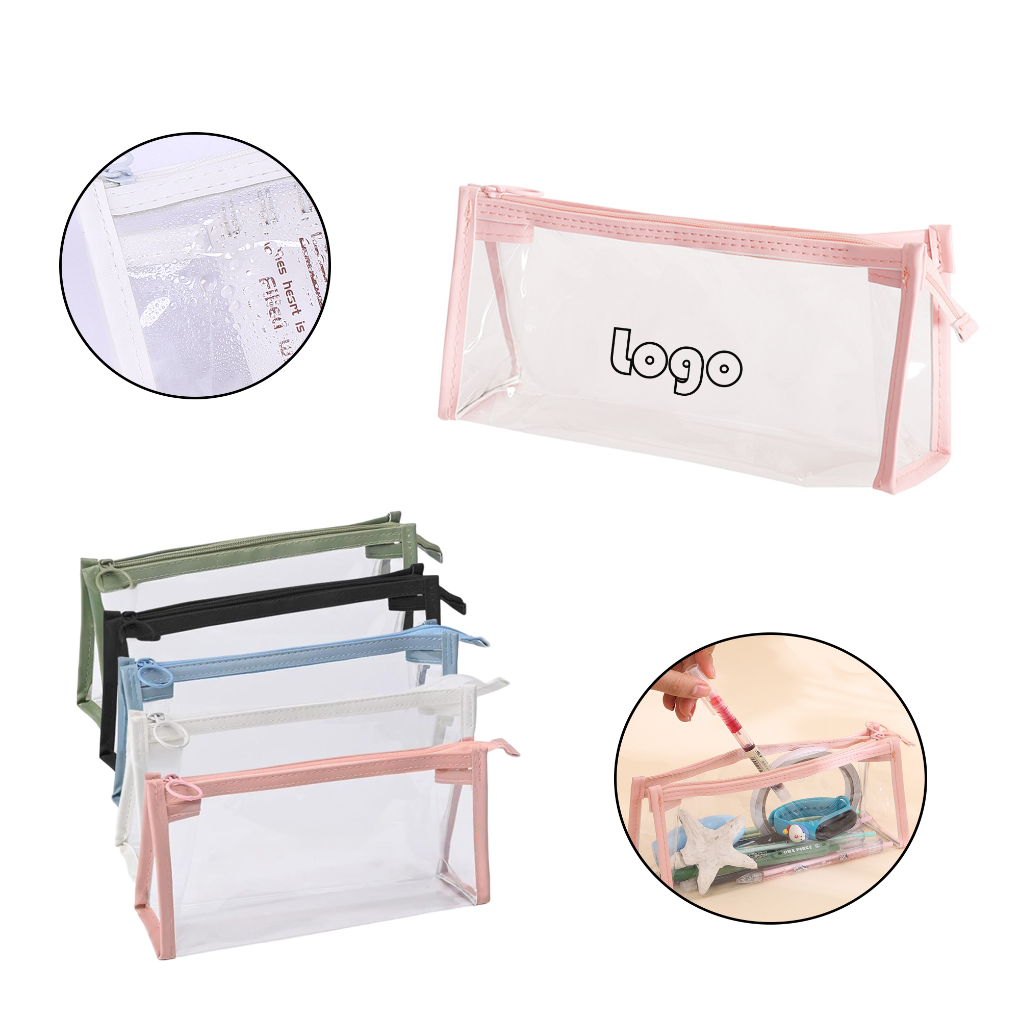 Portable PVC Transparent Pencil Storage Bag 2