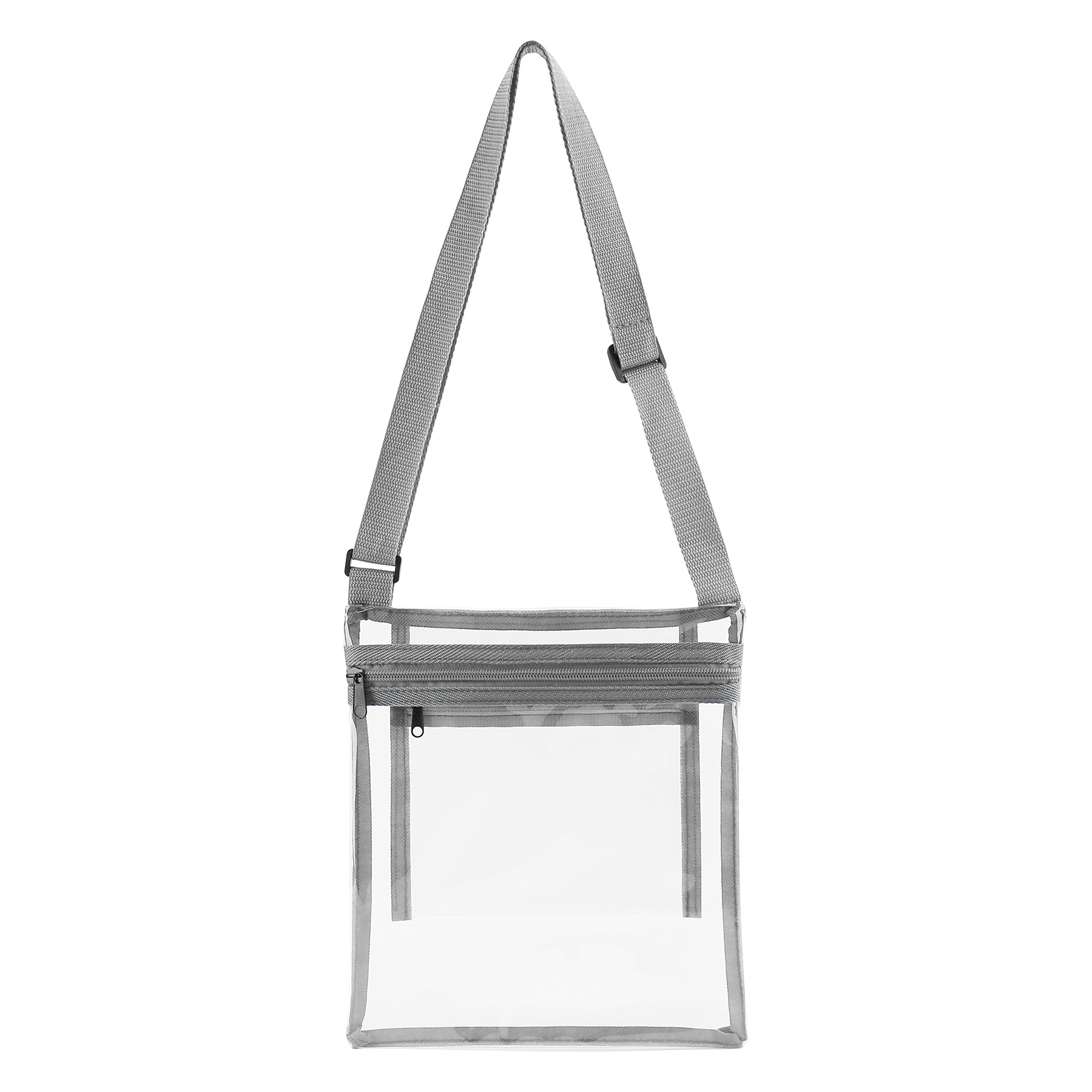 9" X 10" Clear PVC Crossbody Stadium Bag 1