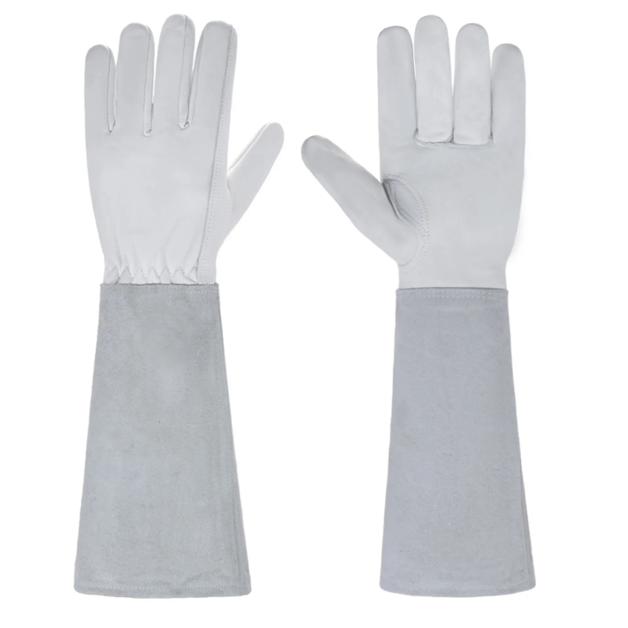 Long-Cuff Cowhide Protective Gloves 4