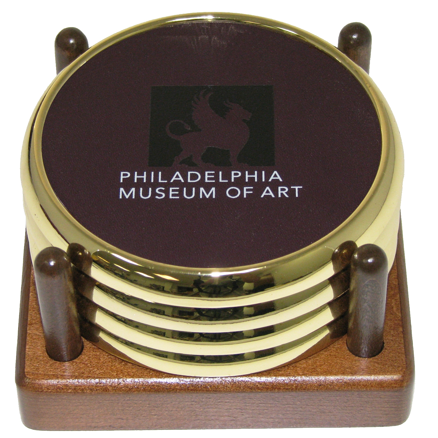 Metal & Leather 4 Coaster Set 16