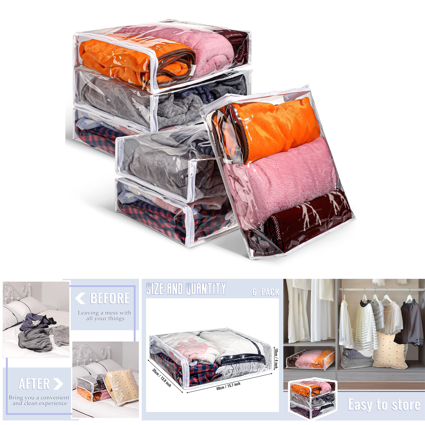 Clear Zippered Storage Bags 2
