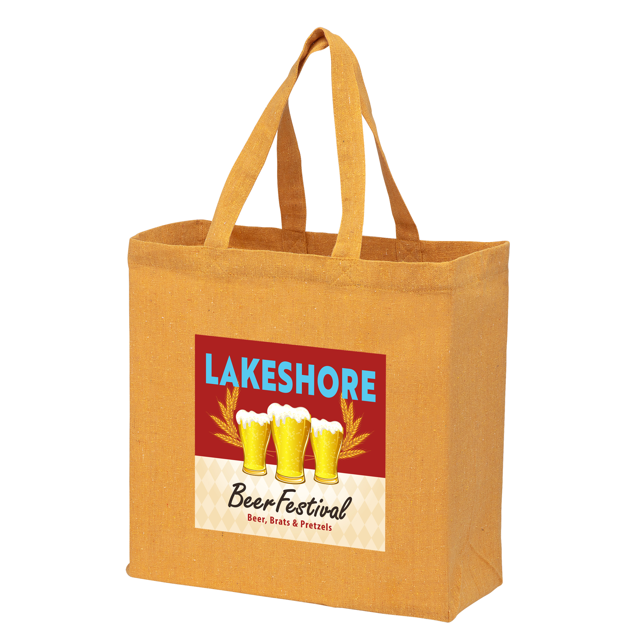 Recycled Cotton Canvas Tote Bag, custom tote bag with logo imprint 1