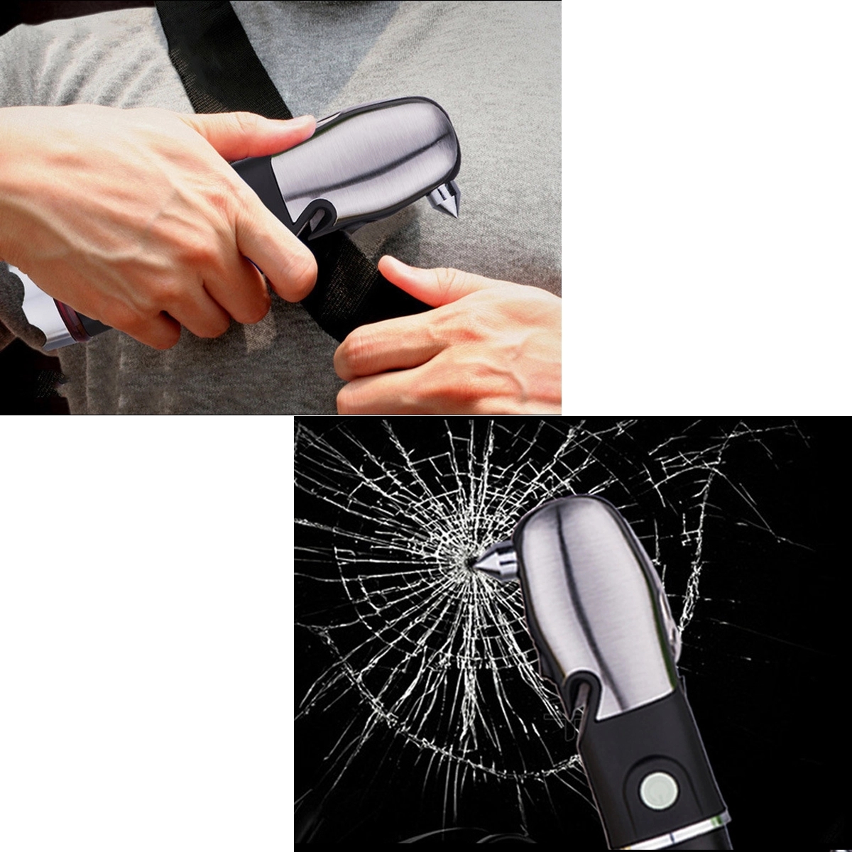 Multi-function Safety Hammer Tools Flashlight 2