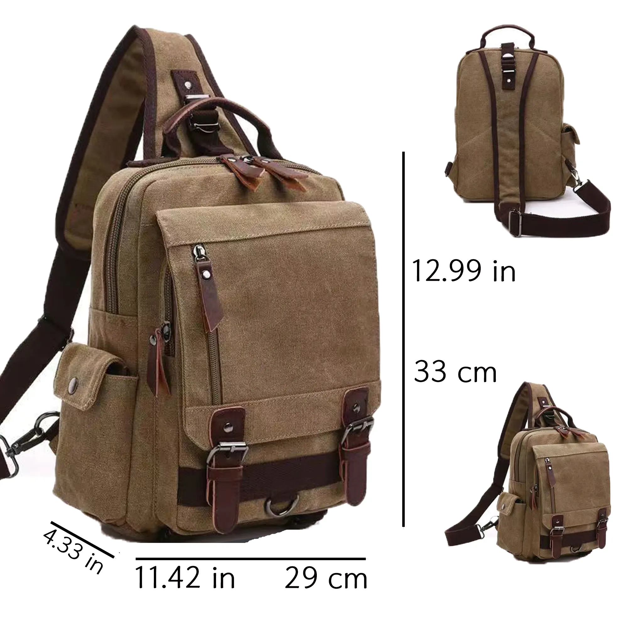 Canvas Messenger Backpack 3