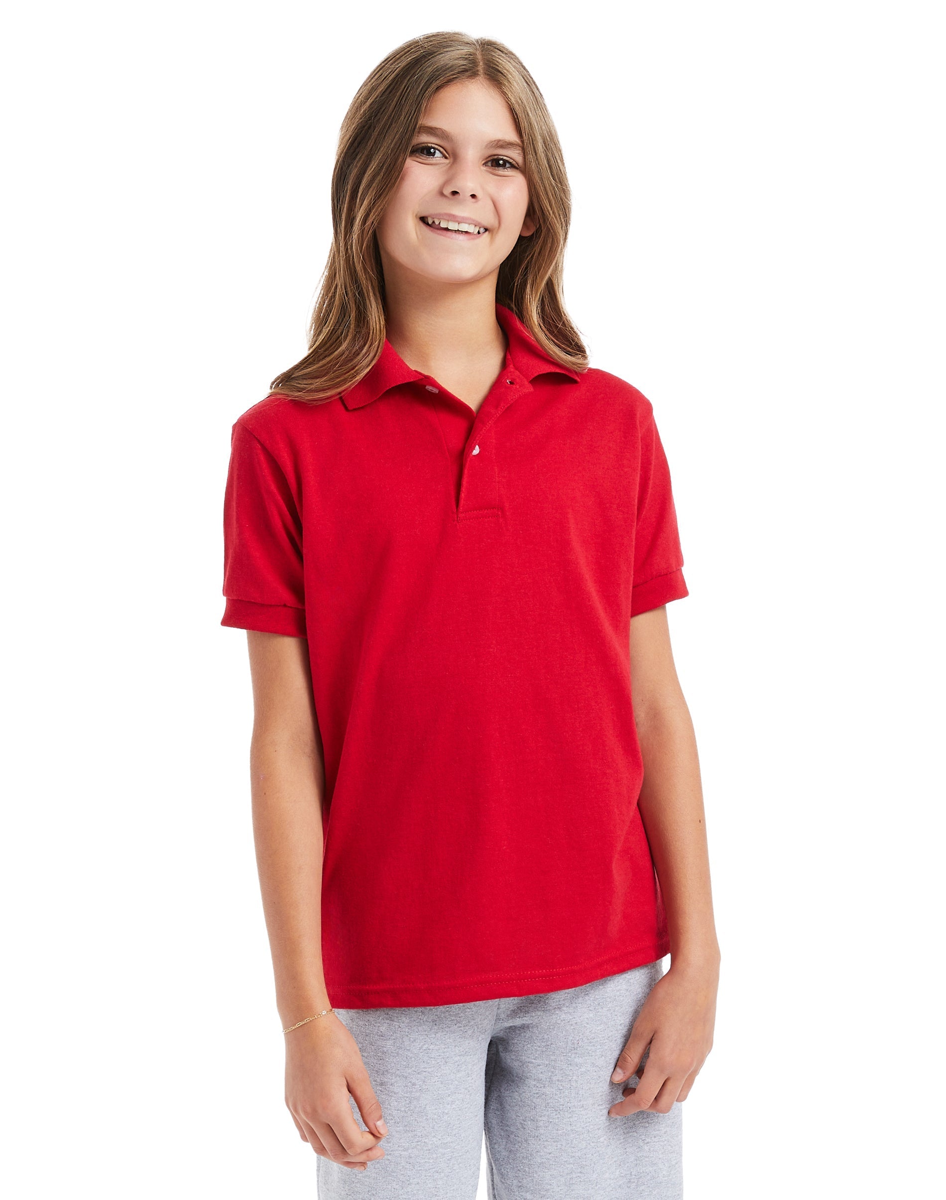 Hanes EcoSmart Jersey Polo Shirt 2