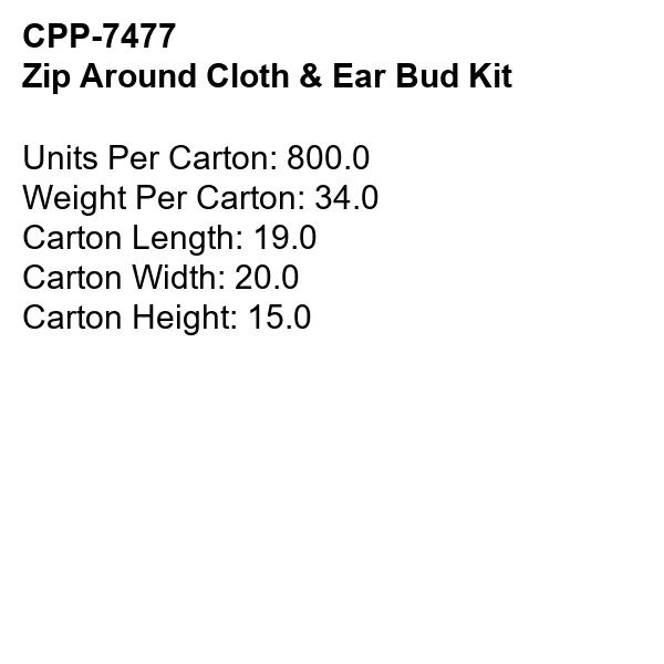 Zip Around Cloth & Ear Bud Kit 14