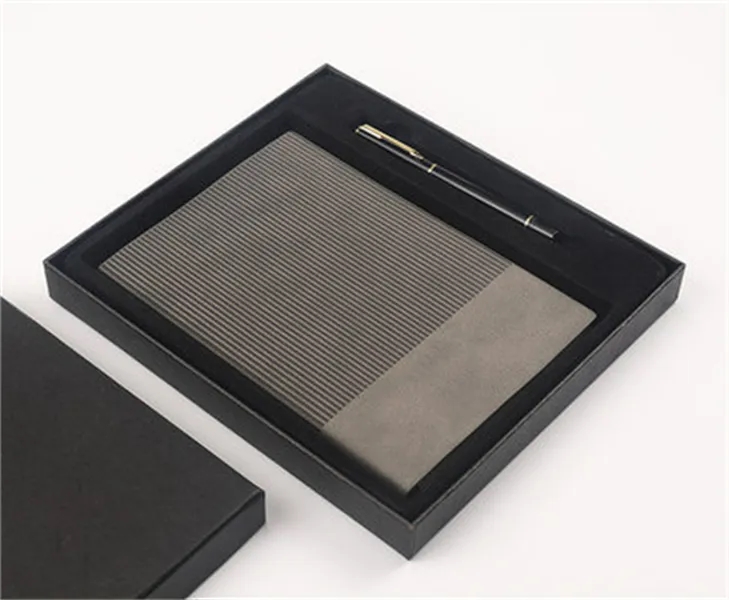 A5 luxury soft leather notebook Dorian paper printing logo 10