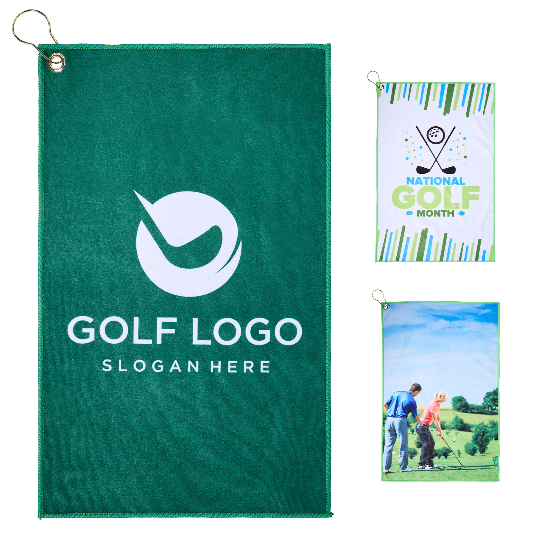 400GSM Full Color Microfiber Golf Towel 7