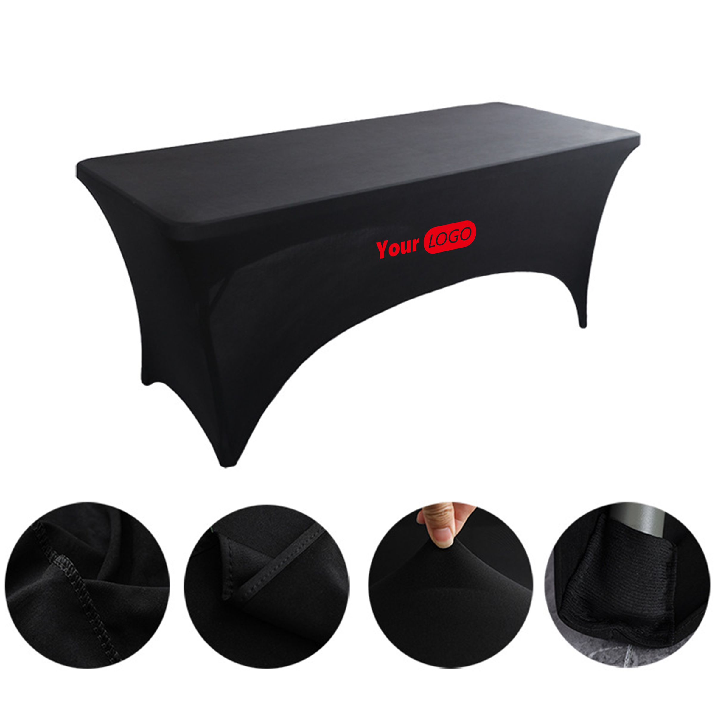 Microfiber Cloth Personalized Elastic Table Cover For Branding 1