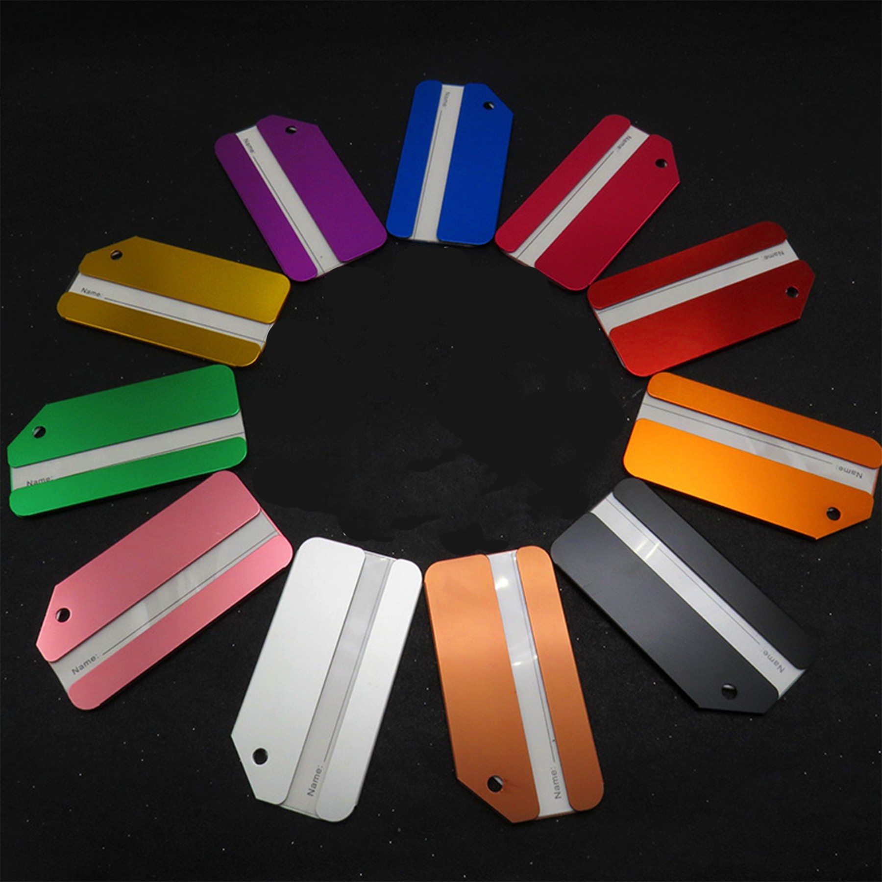 Cut Angle Aluminum Luggage Tag Baggage Tag 2