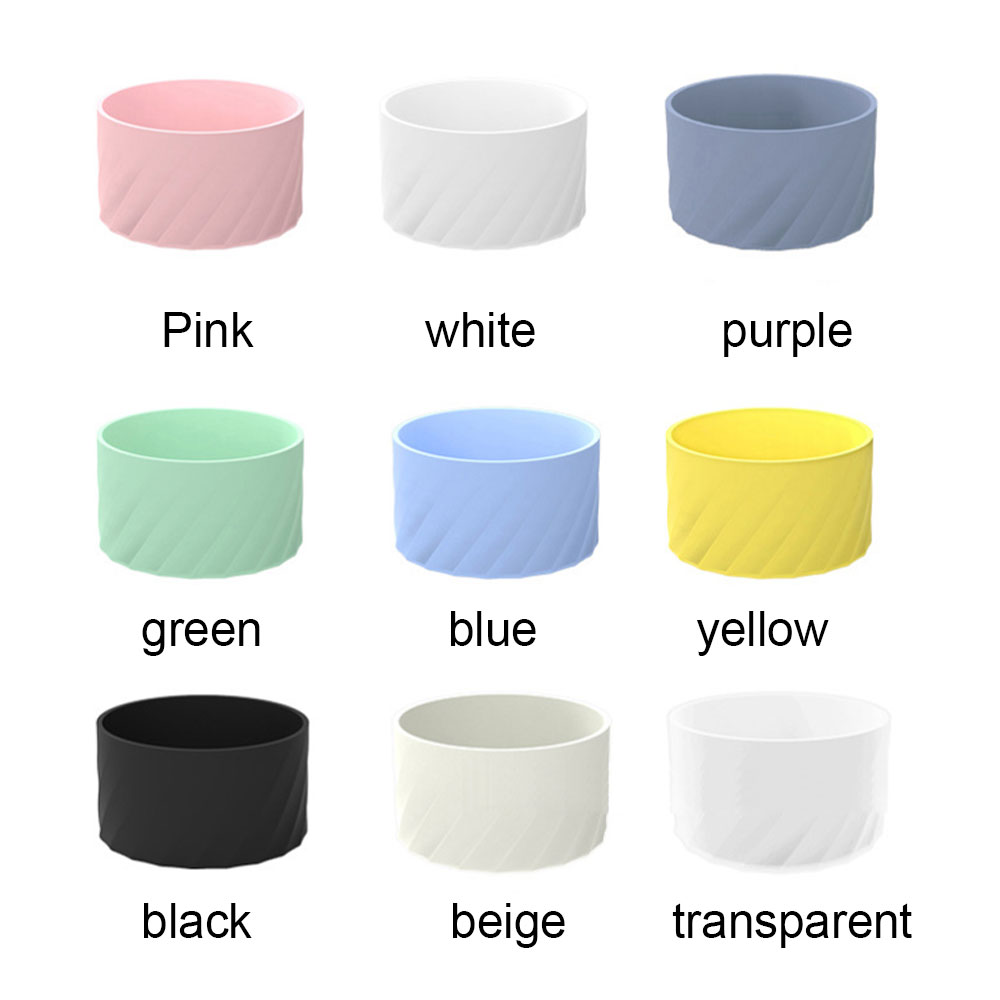 Silicone Sleeve For Water Bottle Straight Cylinder Non Slip Heat Insulation Portable Cup Holder 2