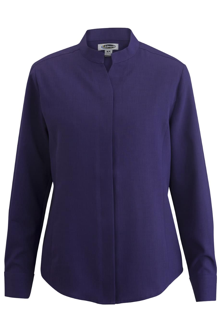Ladies Stand-Up Collar Shirt 12