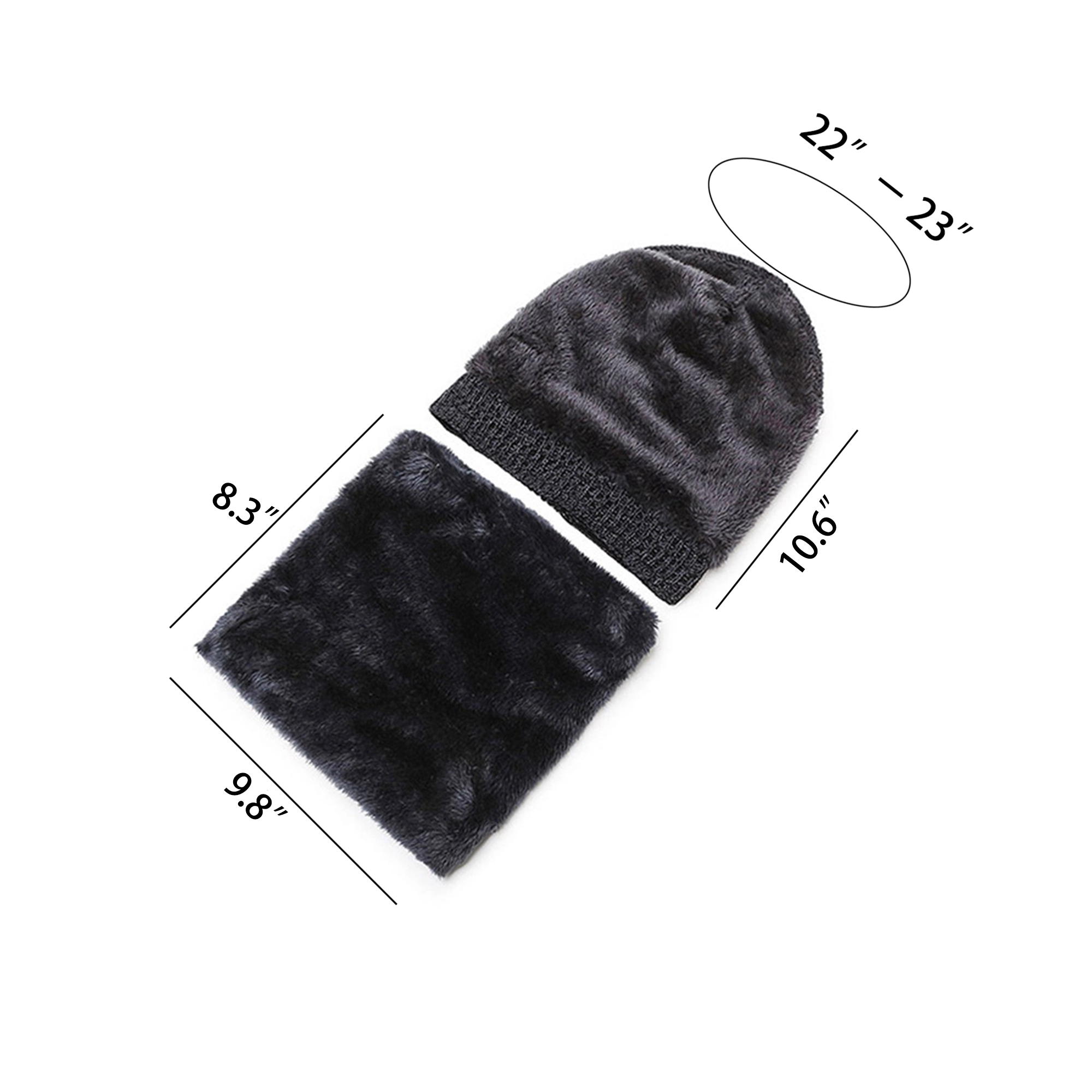 2 Packs Slouchy Beanie and Scarf 3