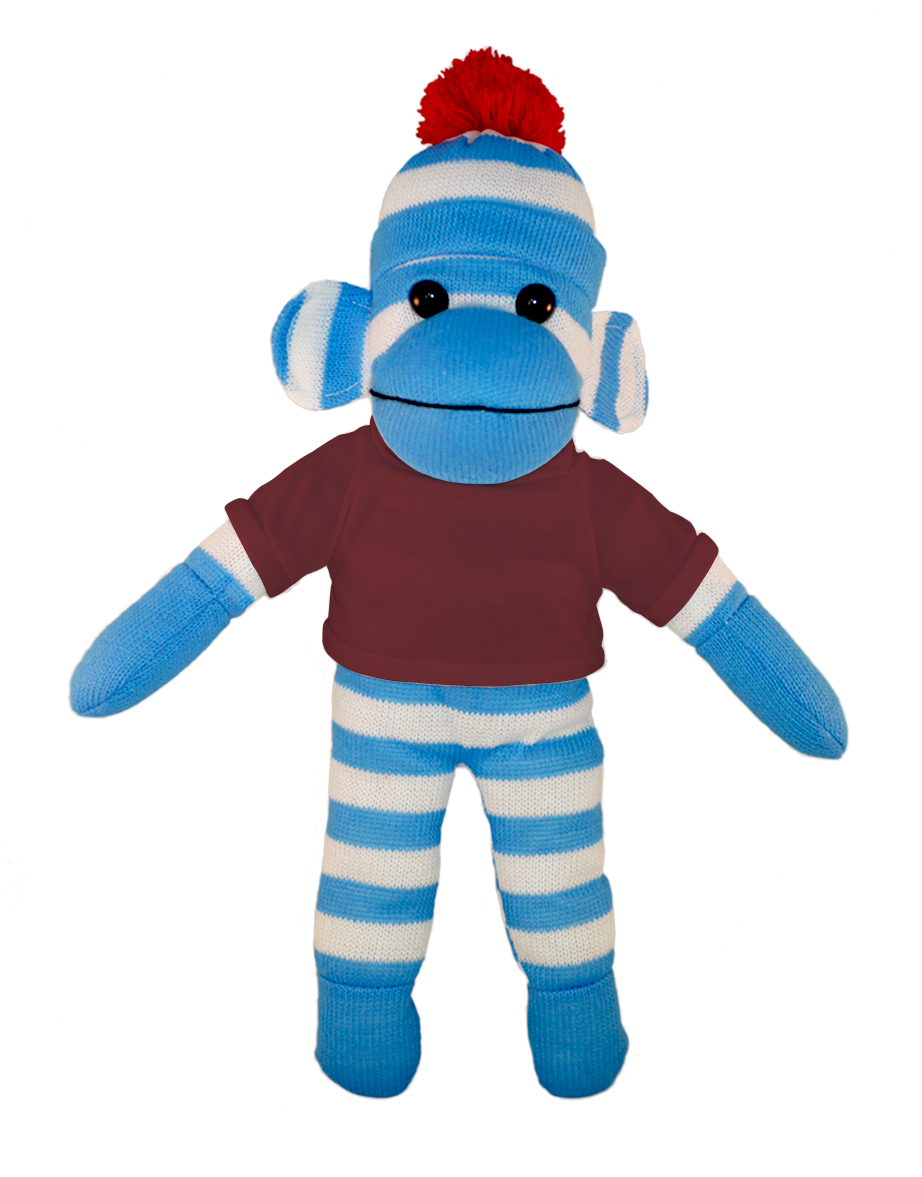 Blue Sock Monkey with Tee 20