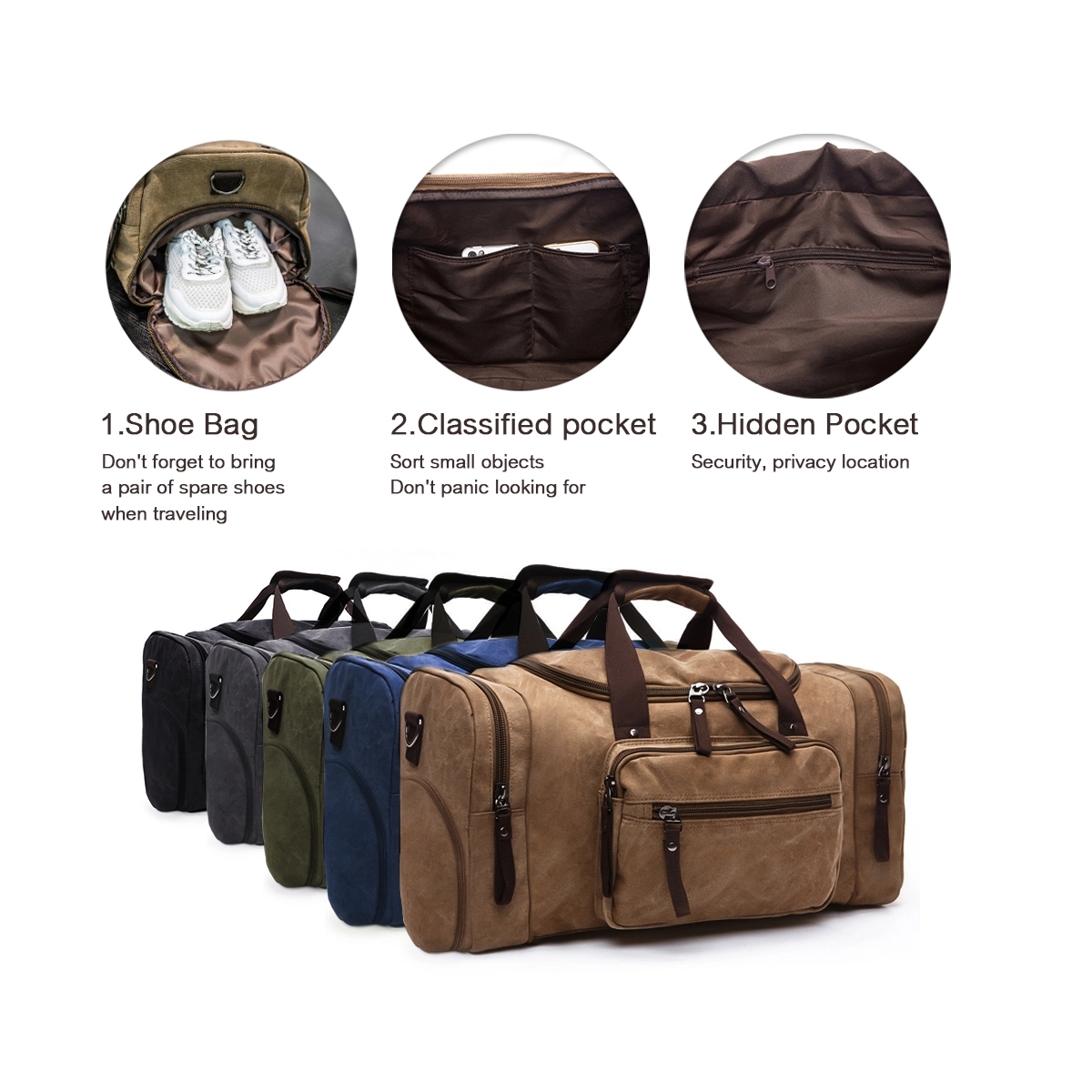 Canvas Duffel Bags for Travel 5