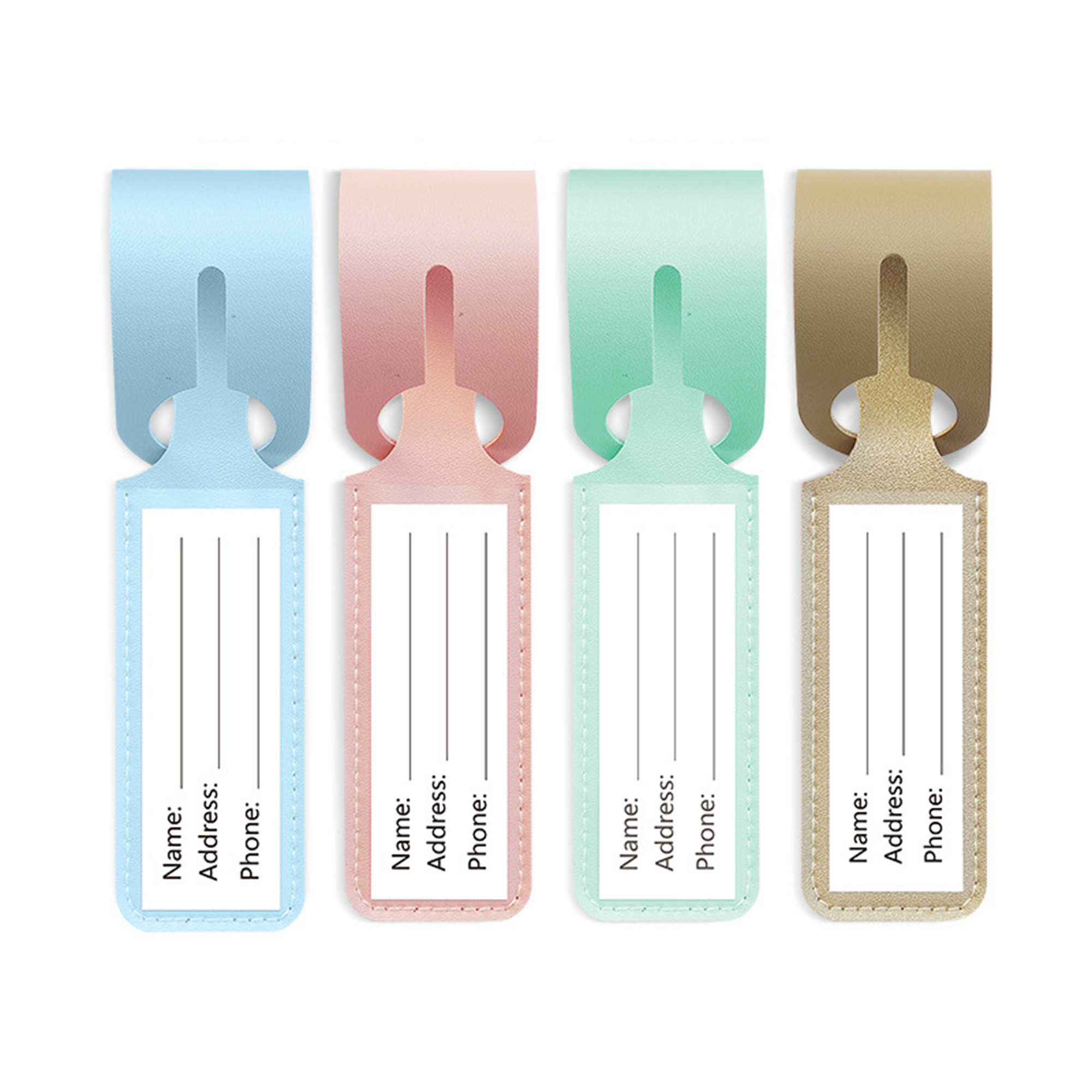 Customizable PU Leather Luggage Tag 7