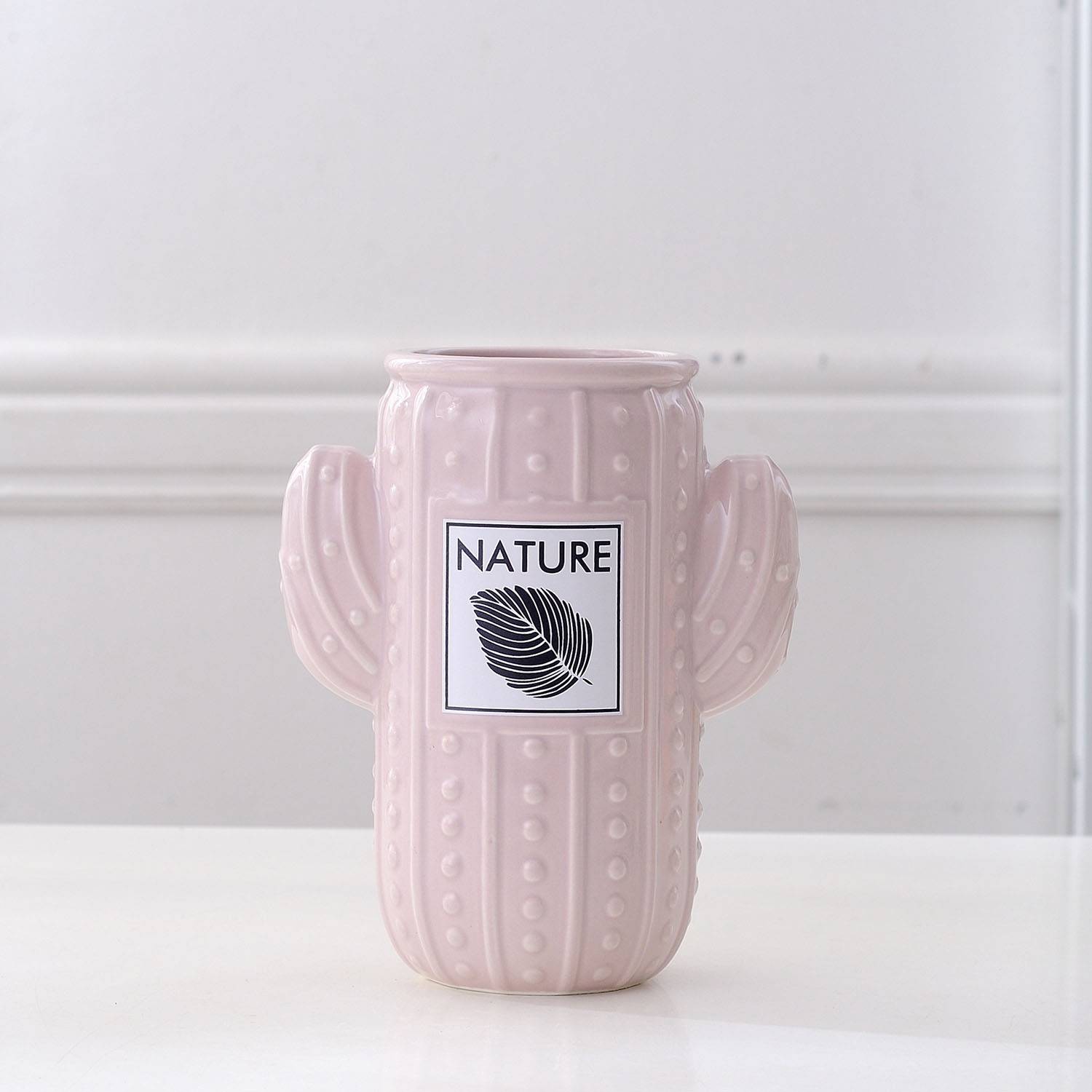 Cactus Shape Ceramic Vase for Flower Arrangement Home 6