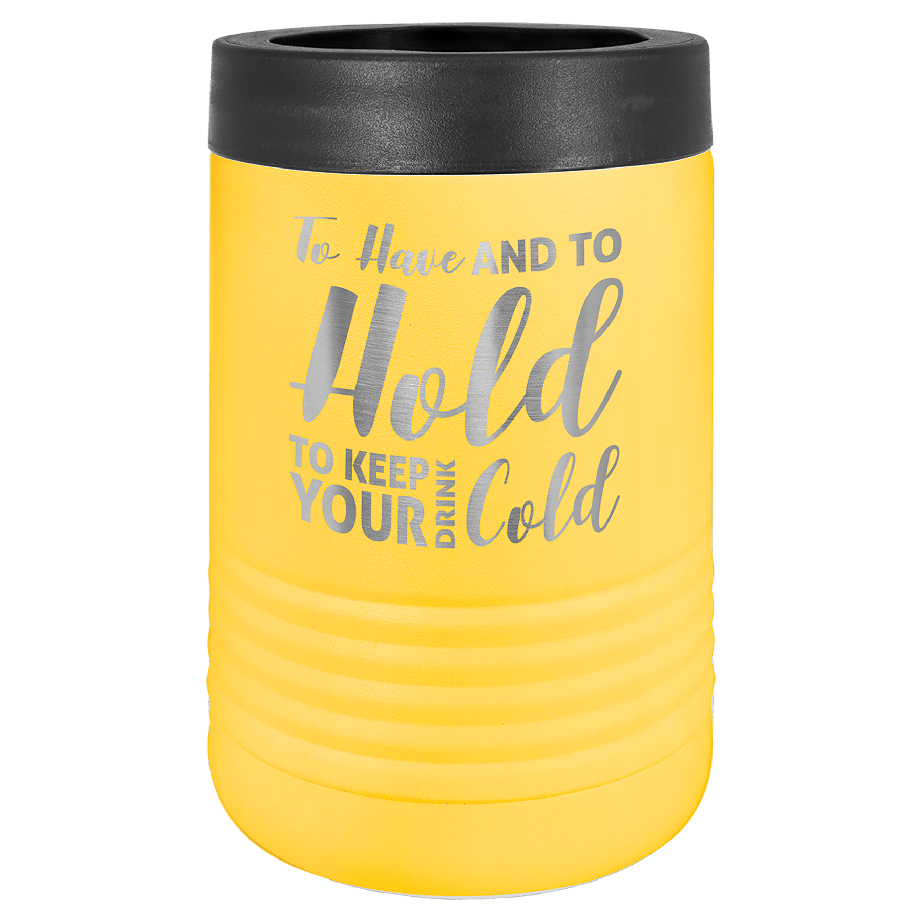 Yellow Laser Engraved Polar Camel Beverage Holder 1