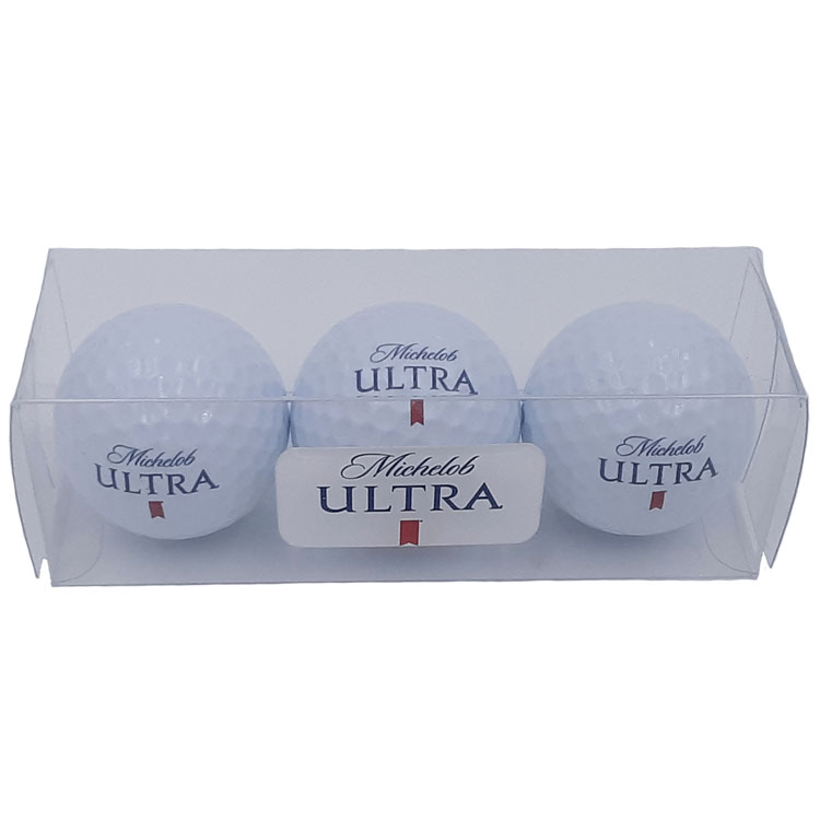 3-Ball Clear Sleeve With Custom Golf Balls 3