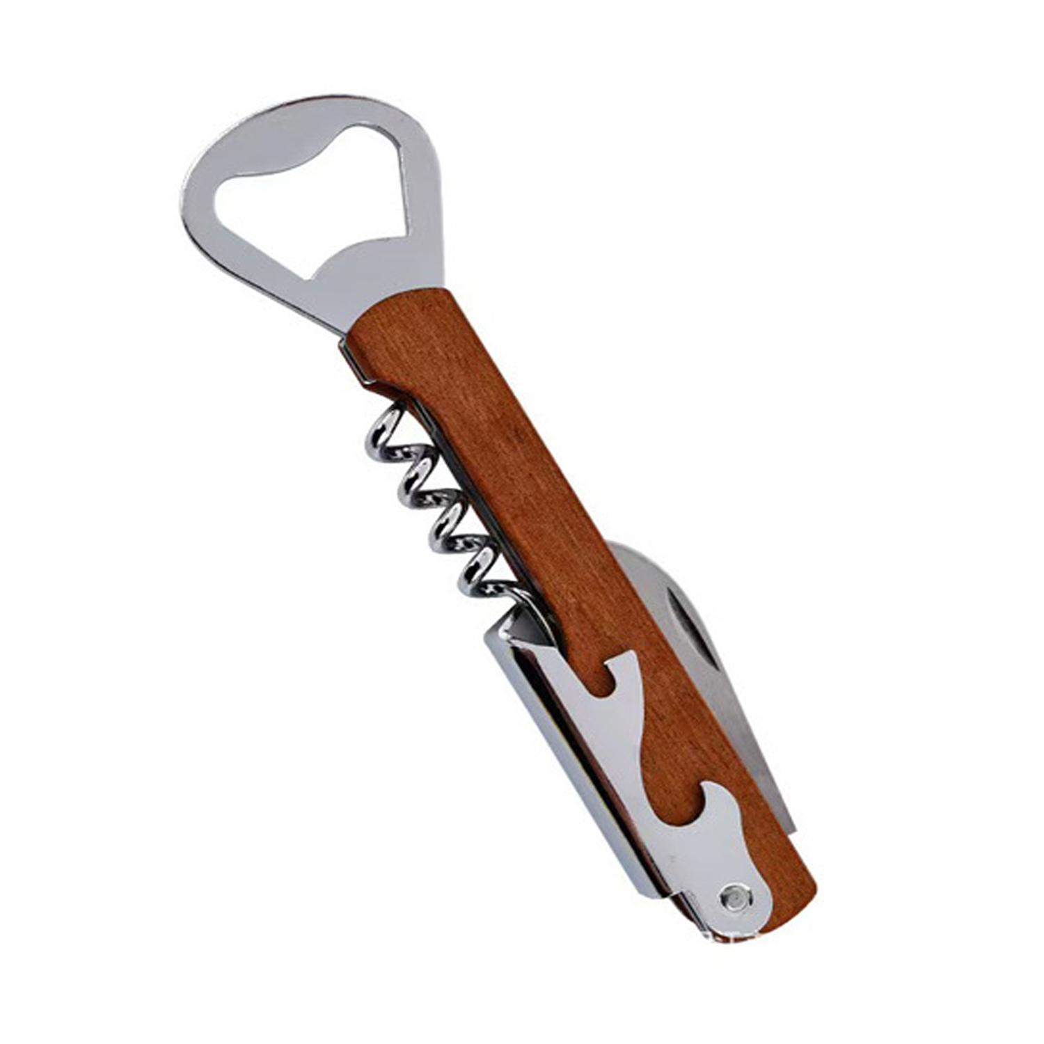 Stainless Steel Wood Wine Bottle Opener 2