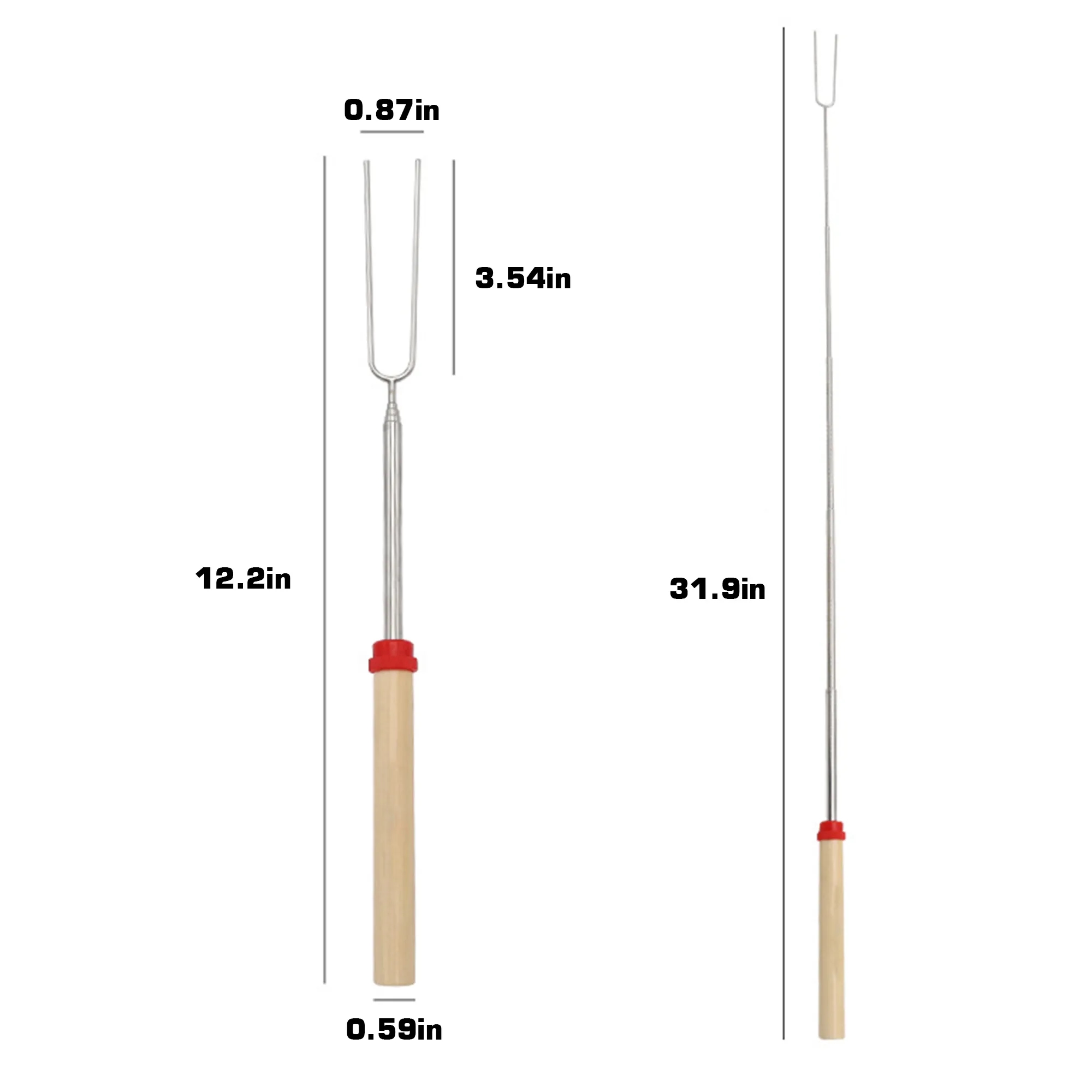 Retractable Barbecue Fork 9